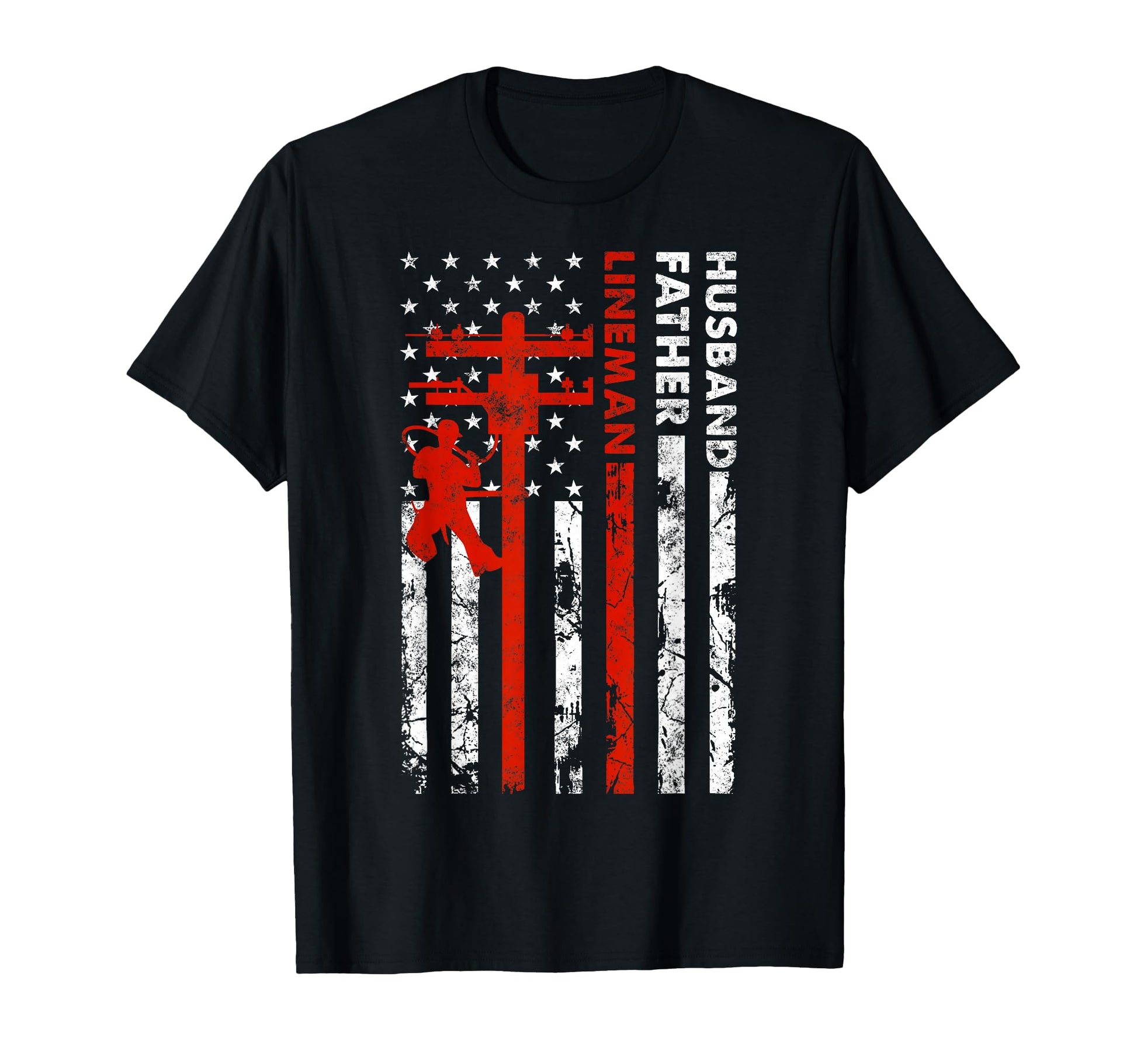 Electric Cable Lineman Husband Father T-Shirt - Trendy Graphic Men Women - T-Shirt, Sweatshirt, Hoodie