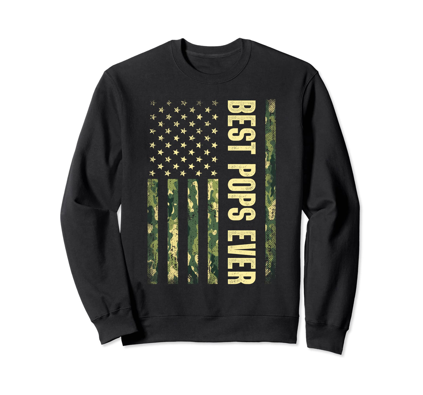Best Pops Ever Usa Flag Camouflage Sweatshirt - Trendy Graphic Men Women - T-Shirt, Sweatshirt, Hoodie