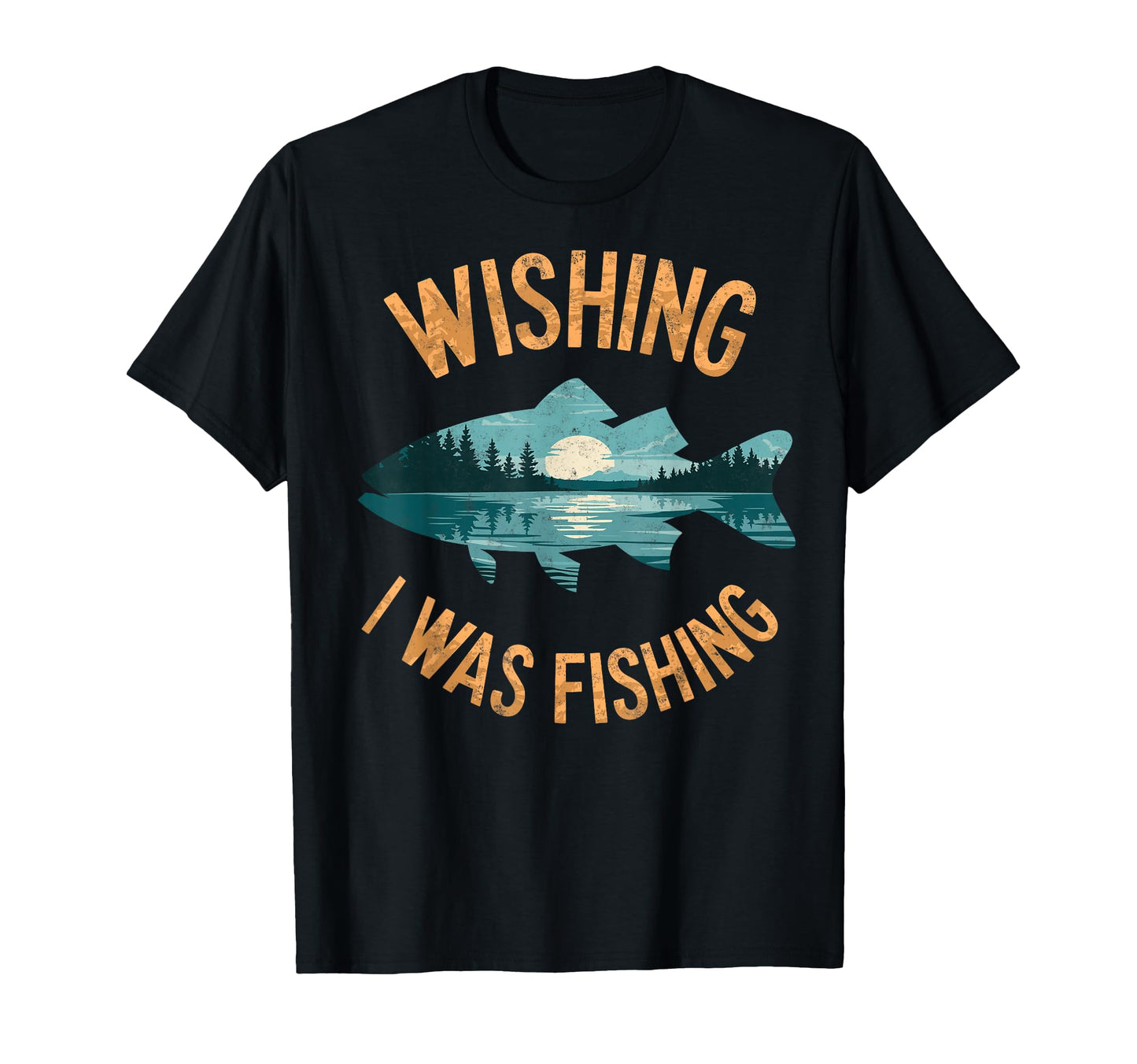 Funny Wishing I Was Fishing Meme T-Shirt - Trendy Graphic for Adults - T-Shirt, Sweatshirt, Hoodie