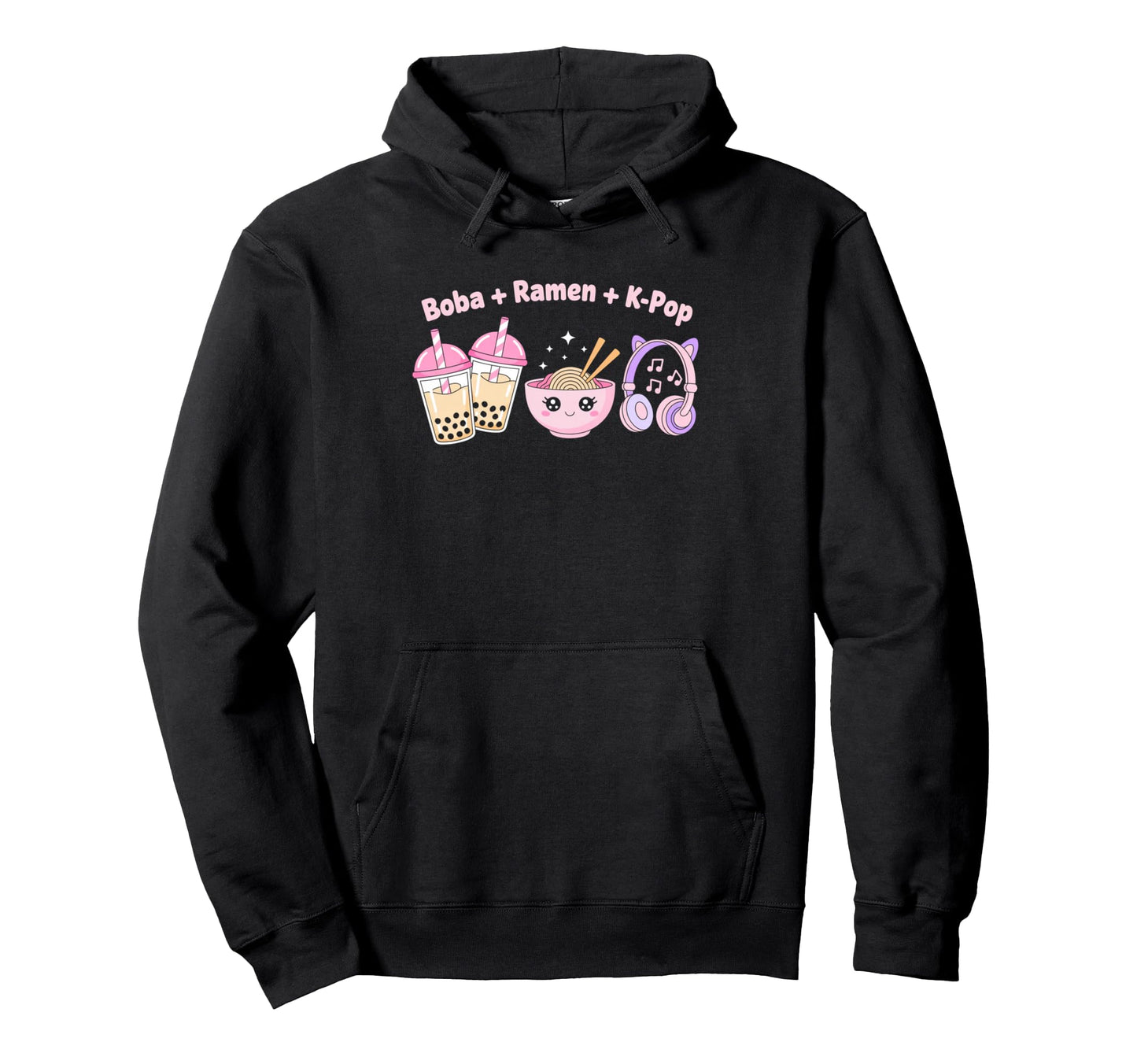 Kawaii Kpop Boba Ramen K Pop Anime K Hoodie - Novelty Apparel Men Women - T-Shirt, Sweatshirt, Hoodie