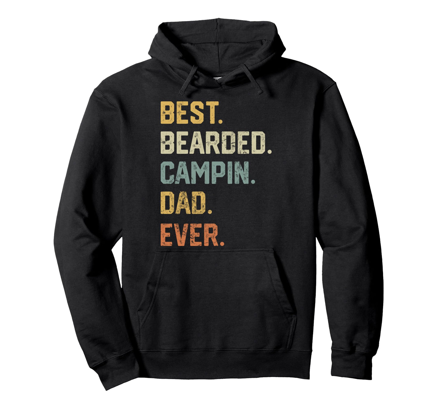 Best Bearded Campin Dad Ever Funny Outdoor Hoodie - Graphic Print Unisex - T-Shirt, Sweatshirt, Hoodie