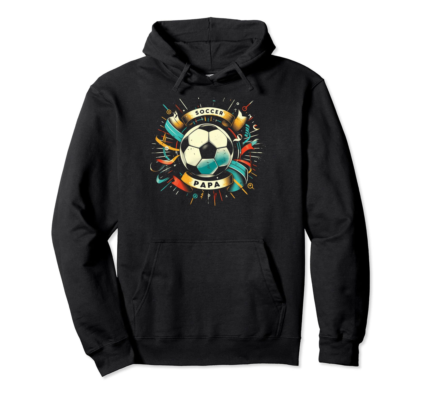 Soccer Papa Family Matching Dad Fathers Hoodie - Unique Graphic for Adults - T-Shirt, Sweatshirt, Hoodie