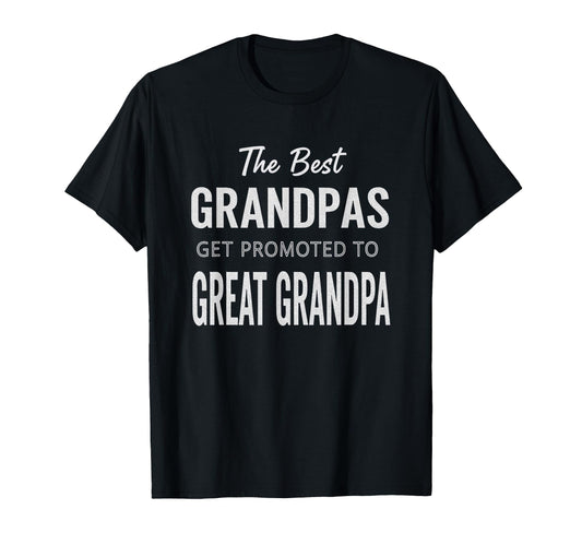 Best Grandpas Get Promoted To Great T-Shirt - Aesthetic Graphic for Adults - T-Shirt, Sweatshirt, Hoodie