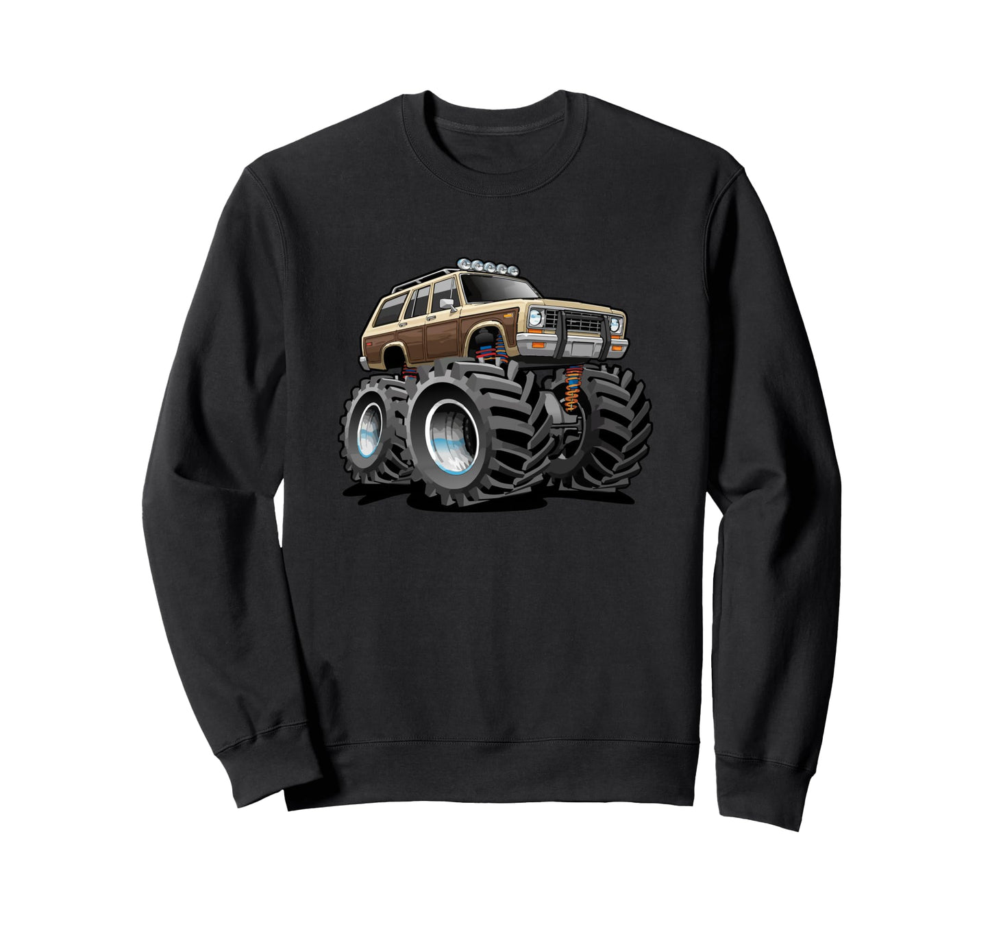 4X4 Offroading Wagon Cartoon Sweatshirt - Novelty Apparel Unisex - T-Shirt, Sweatshirt, Hoodie