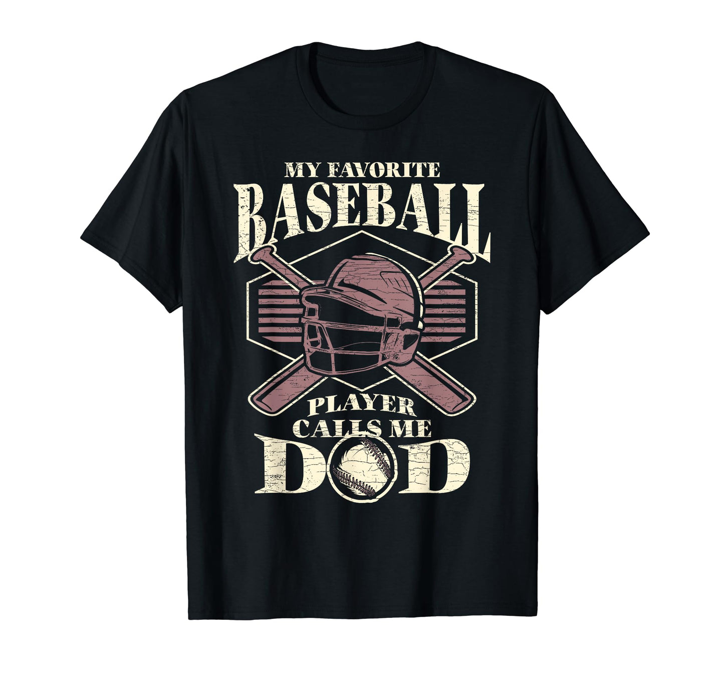 Baseball Dad My Favorite Baseball T-Shirt - Minimalist Print Men Women - T-Shirt, Sweatshirt, Hoodie