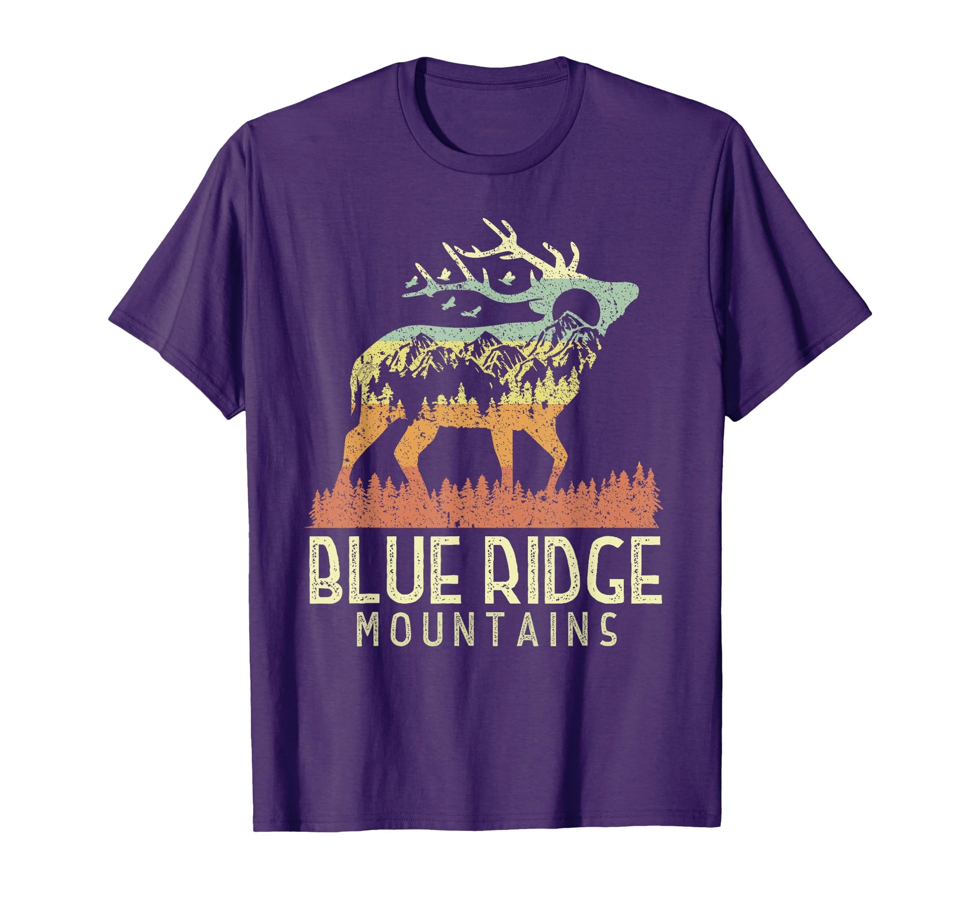 Blue Ridge Mountains Hiking Elk T-Shirt - Trendy Graphic for Adults - T-Shirt, Sweatshirt, Hoodie