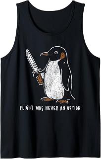 Flight was Never an Option Funny Penguin with Knife Tank Top Unisex T-shirt, Sweatshirt, Hoodie, Long Sleeve Tee - T-Shirt, Sweatshirt, Hoodie