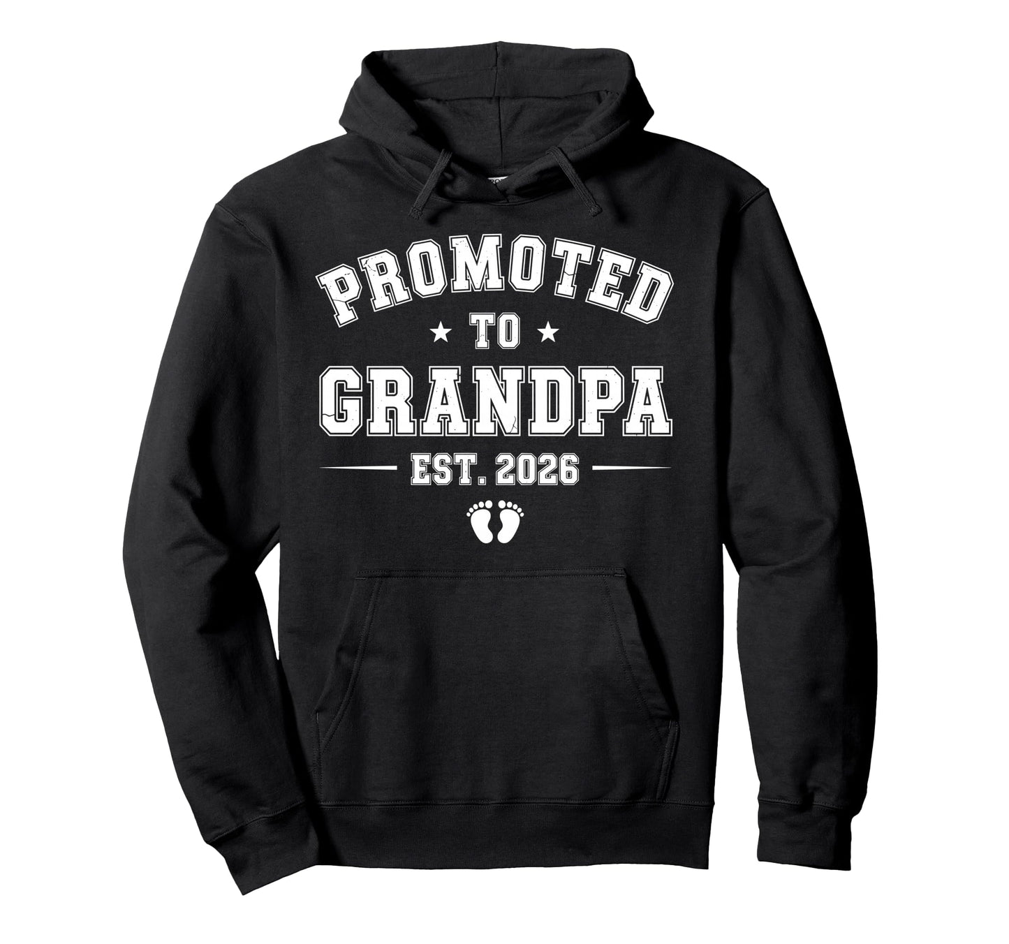 Mens Promoted To Grandpa Est 2026 Hoodie - Novelty Apparel for Adults - T-Shirt, Sweatshirt, Hoodie