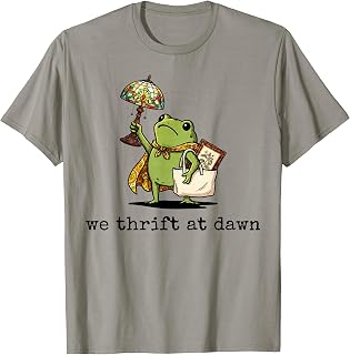 We Thrift At Dawn Thrifting Frog Lover Graphic Collector T-Shirt Unisex T-shirt, Sweatshirt, Hoodie, Long Sleeve Tee - T-Shirt, Sweatshirt, Hoodie