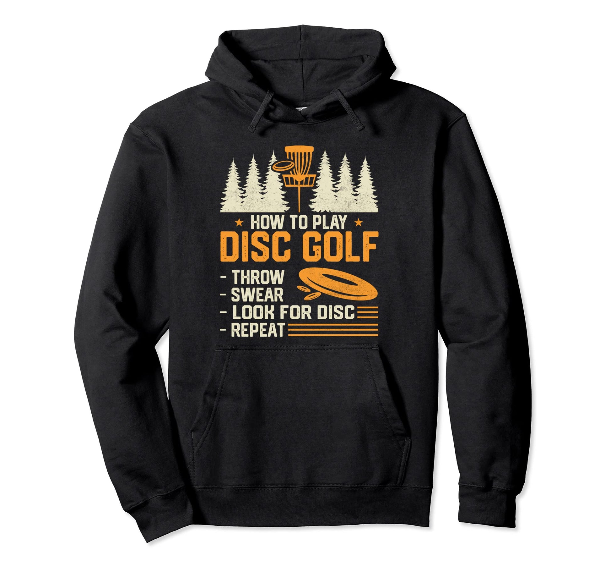 How To Play Disc Golf Funny Frisbee Hoodie - Minimalist Print for Adults - T-Shirt, Sweatshirt, Hoodie