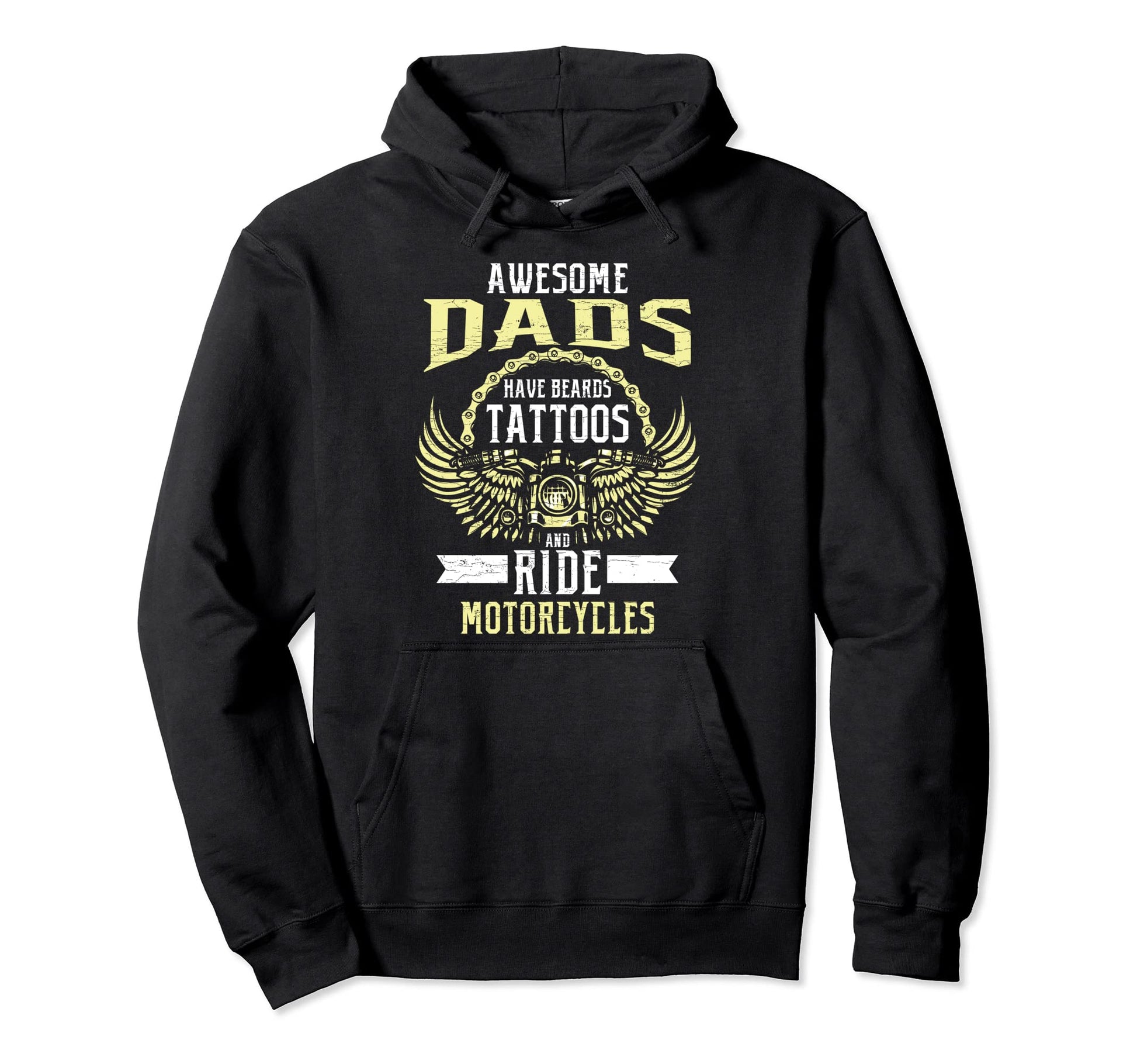 Motorcycle Dad Motoryclist Hoodie - Unique Graphic Men Women - T-Shirt, Sweatshirt, Hoodie