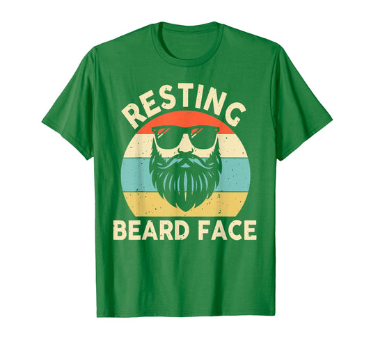 Beard Dad Grandpa Resting Beard Face T-Shirt - Novelty Apparel Men Women - T-Shirt, Sweatshirt, Hoodie