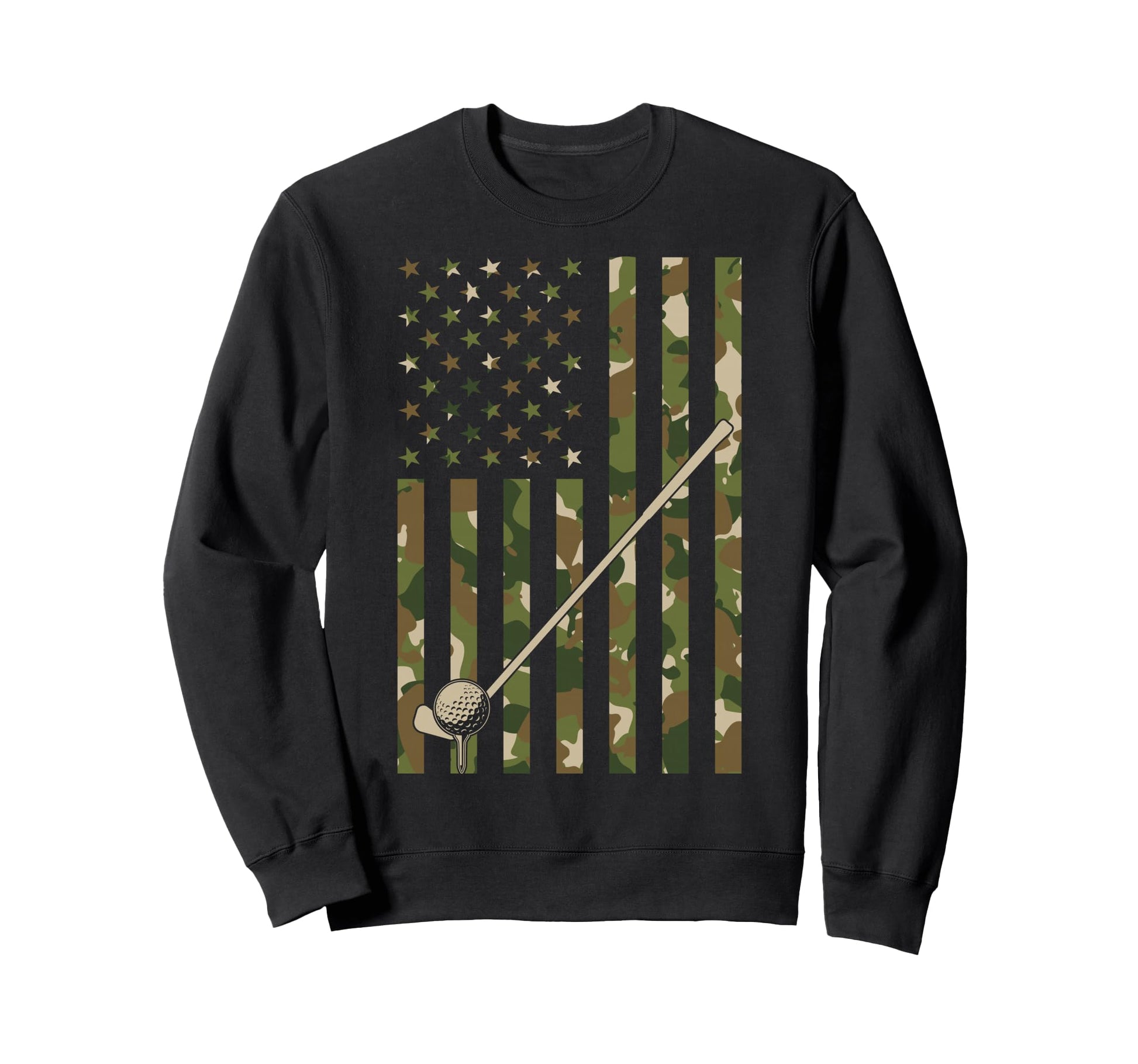 American Flag Golf Enthusiast Sweatshirt - Graphic Print Men Women - T-Shirt, Sweatshirt, Hoodie