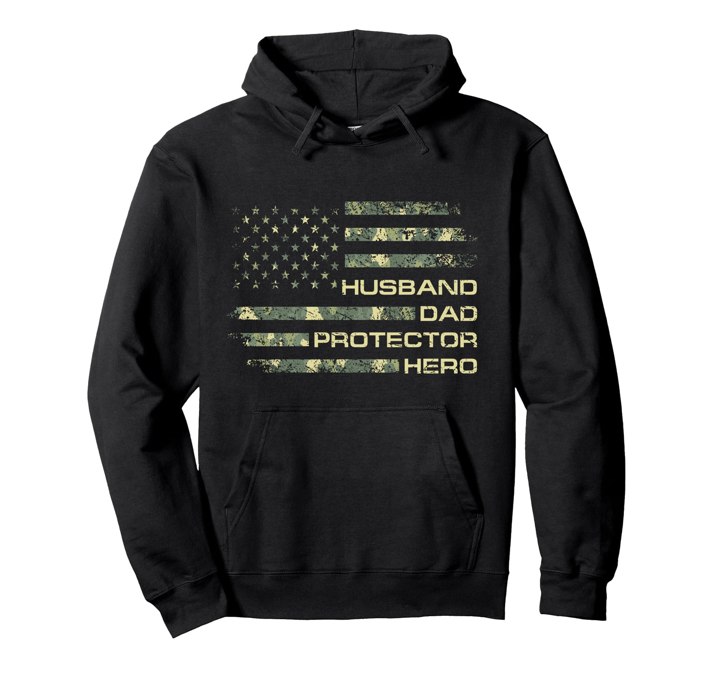 Husband Dad Protector Hero Camo Hoodie - Minimalist Print Men Women - T-Shirt, Sweatshirt, Hoodie