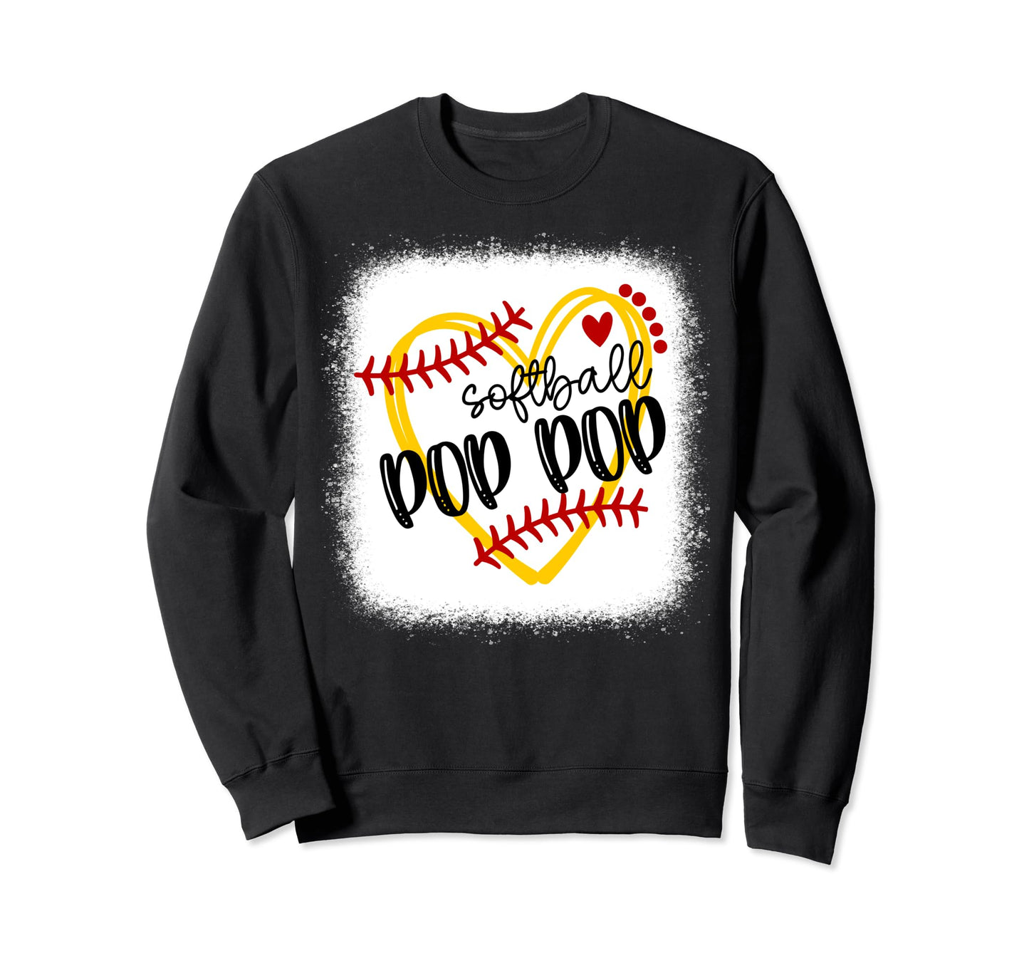 Personalized Softball Heart Pop Pop Sweatshirt - Unique Graphic for Adults - T-Shirt, Sweatshirt, Hoodie