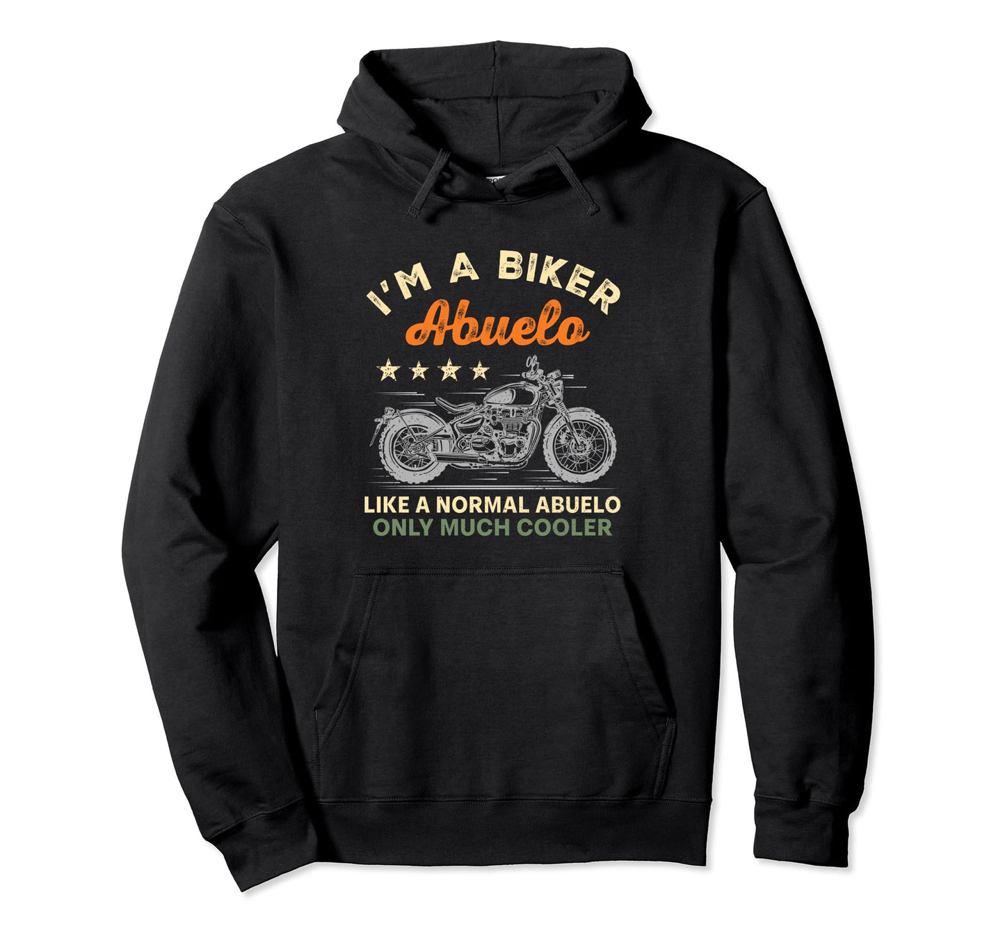 Im Biker Abuelo Motorcycle Rider Fathers Hoodie - Minimalist Print Unisex - T-Shirt, Sweatshirt, Hoodie
