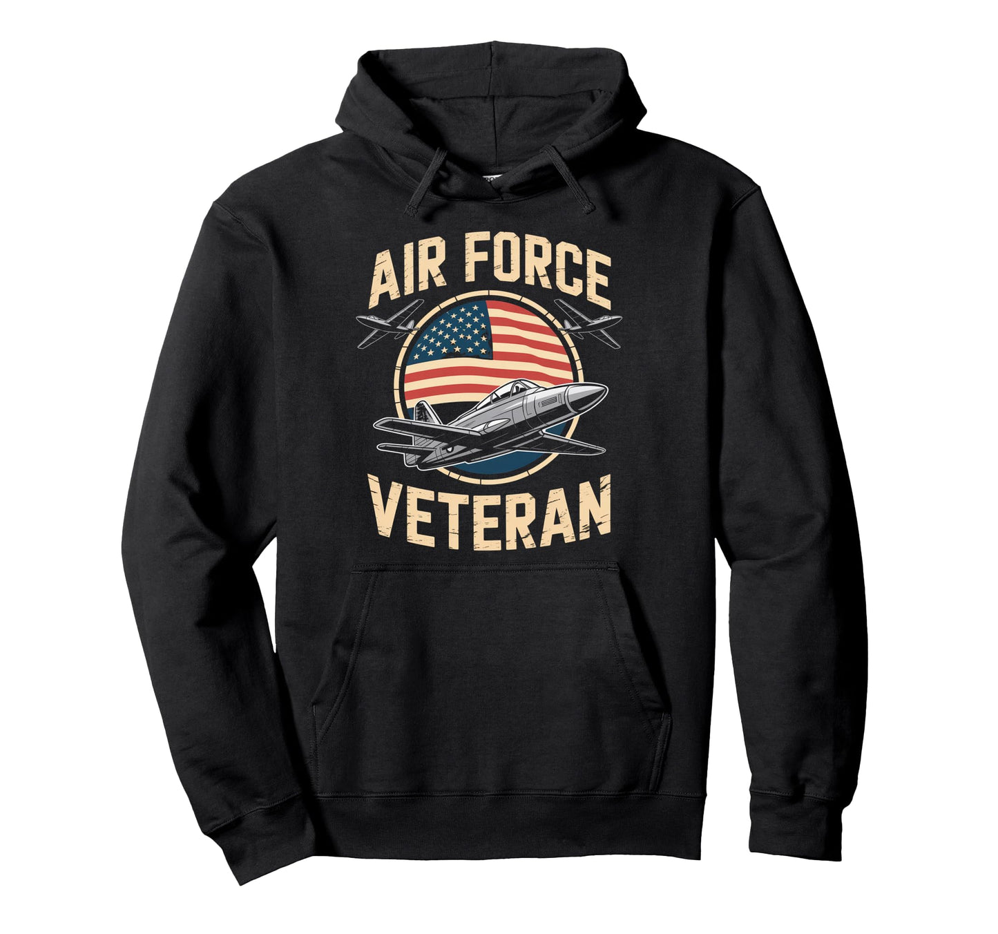 Air Force Veteran Us American Flag Dad Hoodie - Fun Novelty Design Unisex - T-Shirt, Sweatshirt, Hoodie