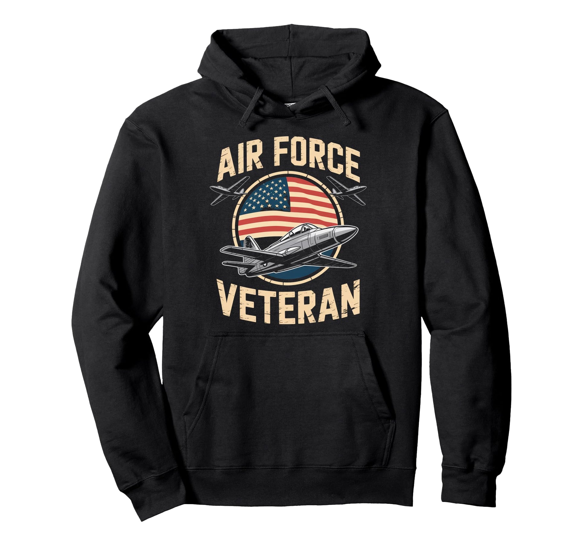 Air Force Veteran Us American Flag Dad Hoodie - Fun Novelty Design Unisex - T-Shirt, Sweatshirt, Hoodie