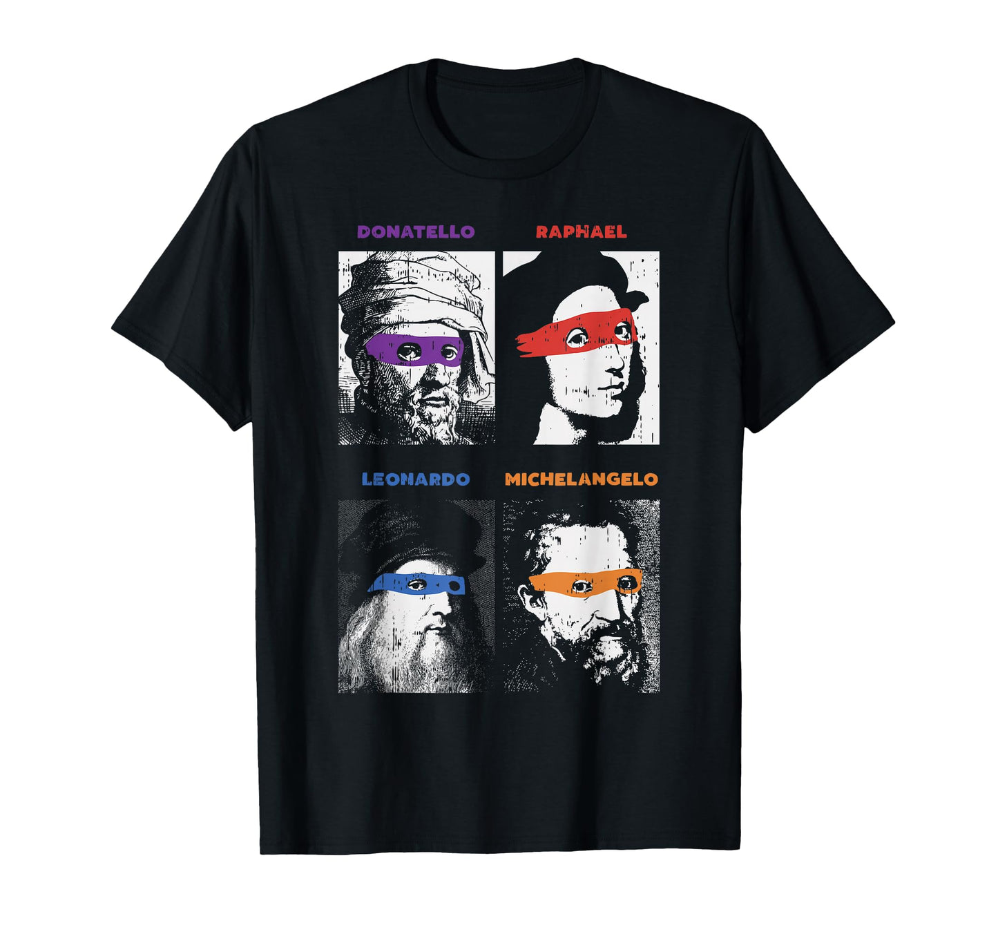 Renaissance Ninja Artists Funny Pop Art T-Shirt - Minimalist Print Unisex - T-Shirt, Sweatshirt, Hoodie