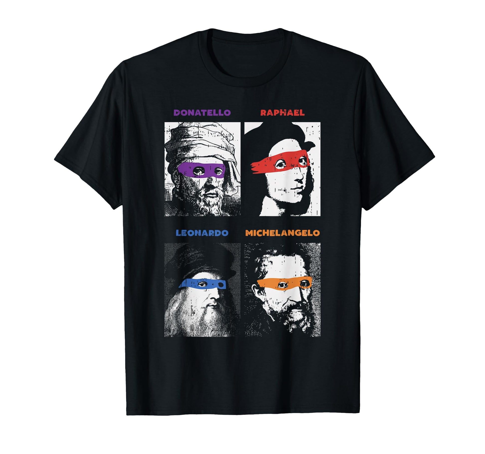 Renaissance Ninja Artists Funny Pop Art T-Shirt - Minimalist Print Unisex - T-Shirt, Sweatshirt, Hoodie