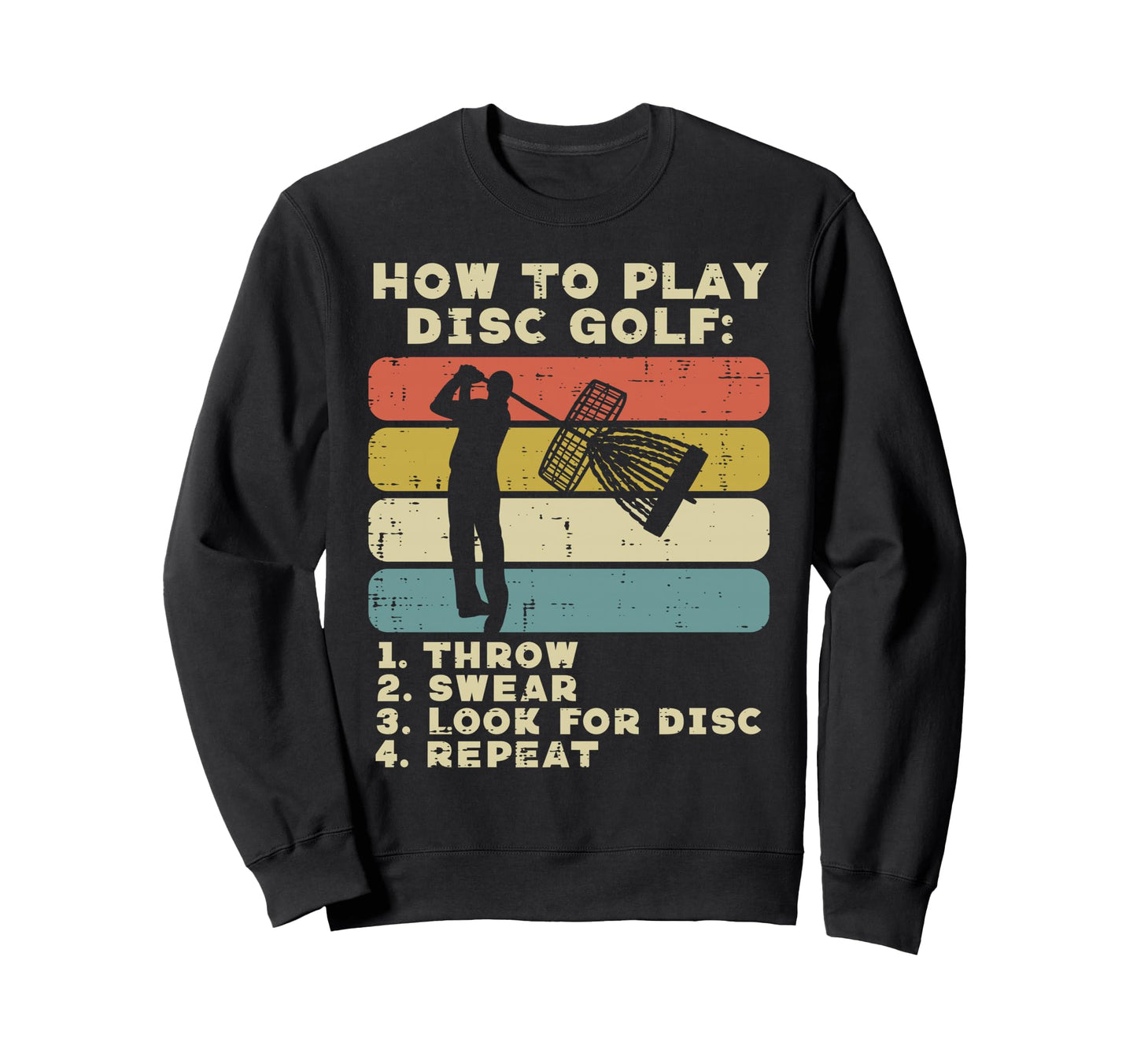 How To Play Disc Golf Sunset Sweatshirt - Aesthetic Graphic for Adults - T-Shirt, Sweatshirt, Hoodie