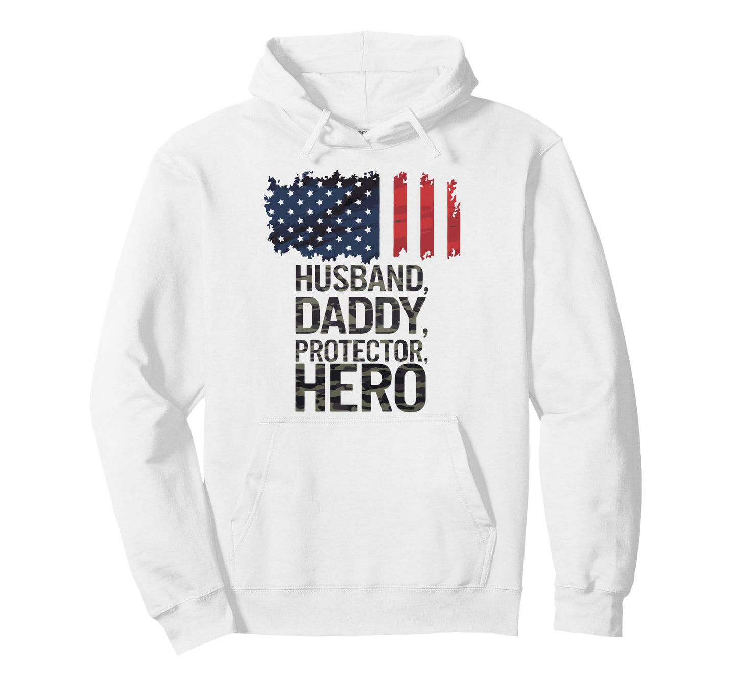 Husband Daddy Protector Hero Fathers Day Hoodie - Graphic Print Unisex - T-Shirt, Sweatshirt, Hoodie