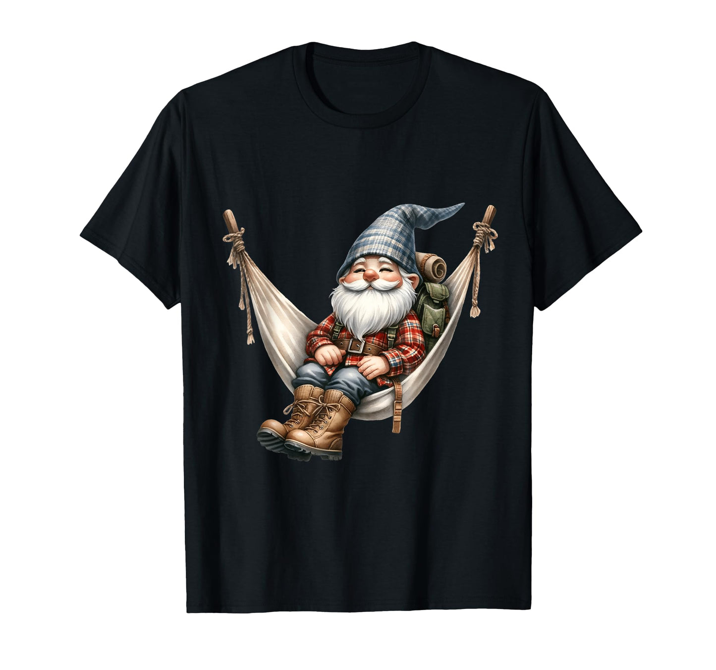 Relaxing Hiker Gnome Dad Hiking Lovers T-Shirt - Graphic Print Unisex - T-Shirt, Sweatshirt, Hoodie