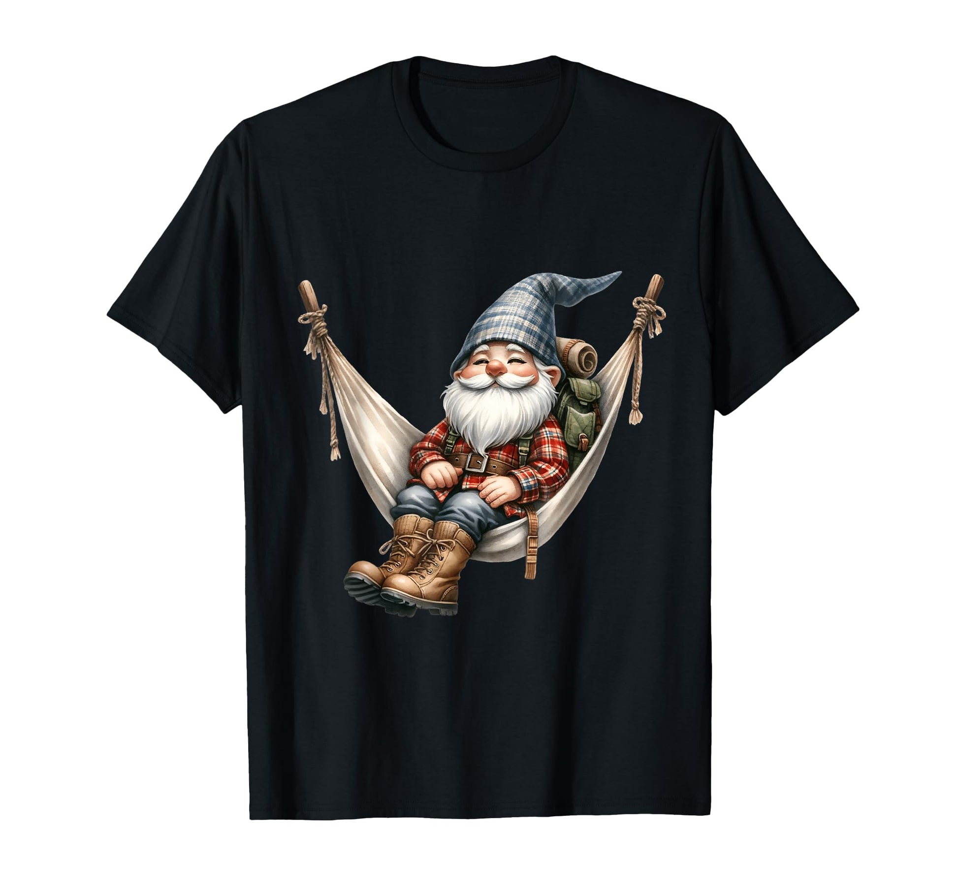 Relaxing Hiker Gnome Dad Hiking Lovers T-Shirt - Graphic Print Unisex - T-Shirt, Sweatshirt, Hoodie