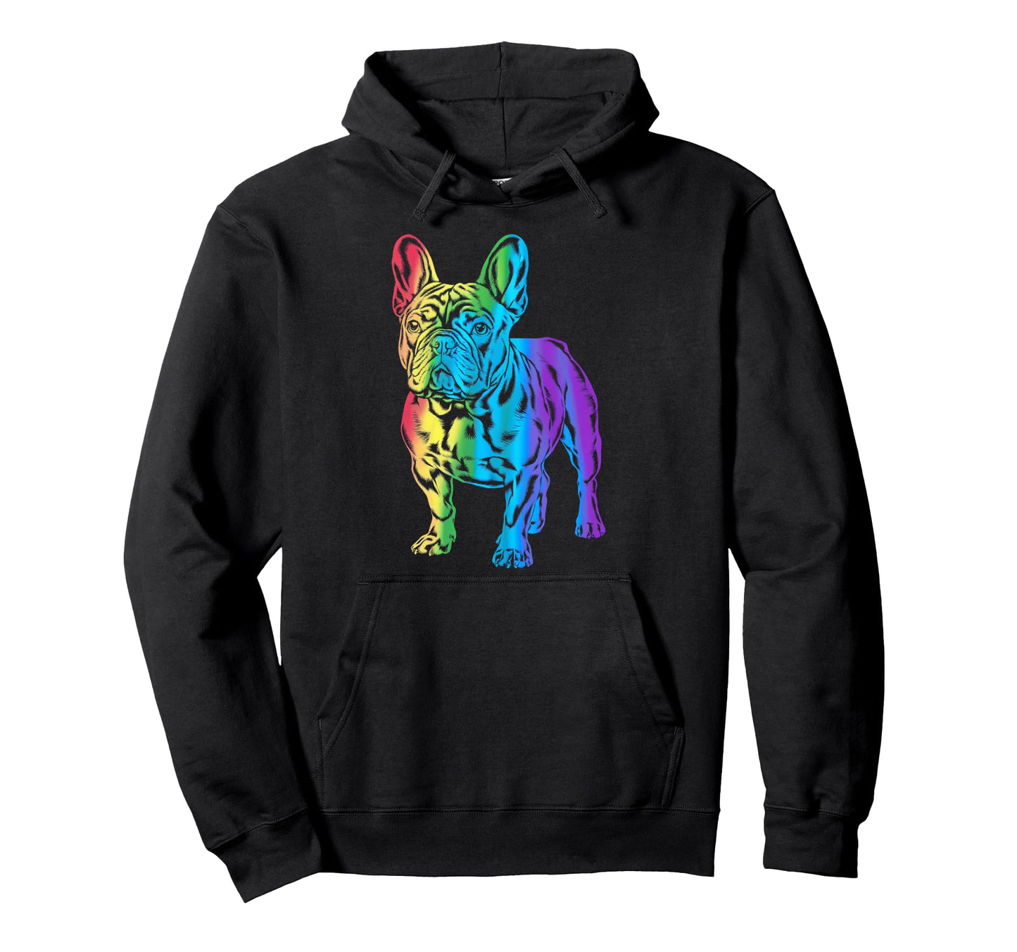 Designer French Bulldog Dog Pop Art Hoodie - Streetwear Style for Adults - T-Shirt, Sweatshirt, Hoodie