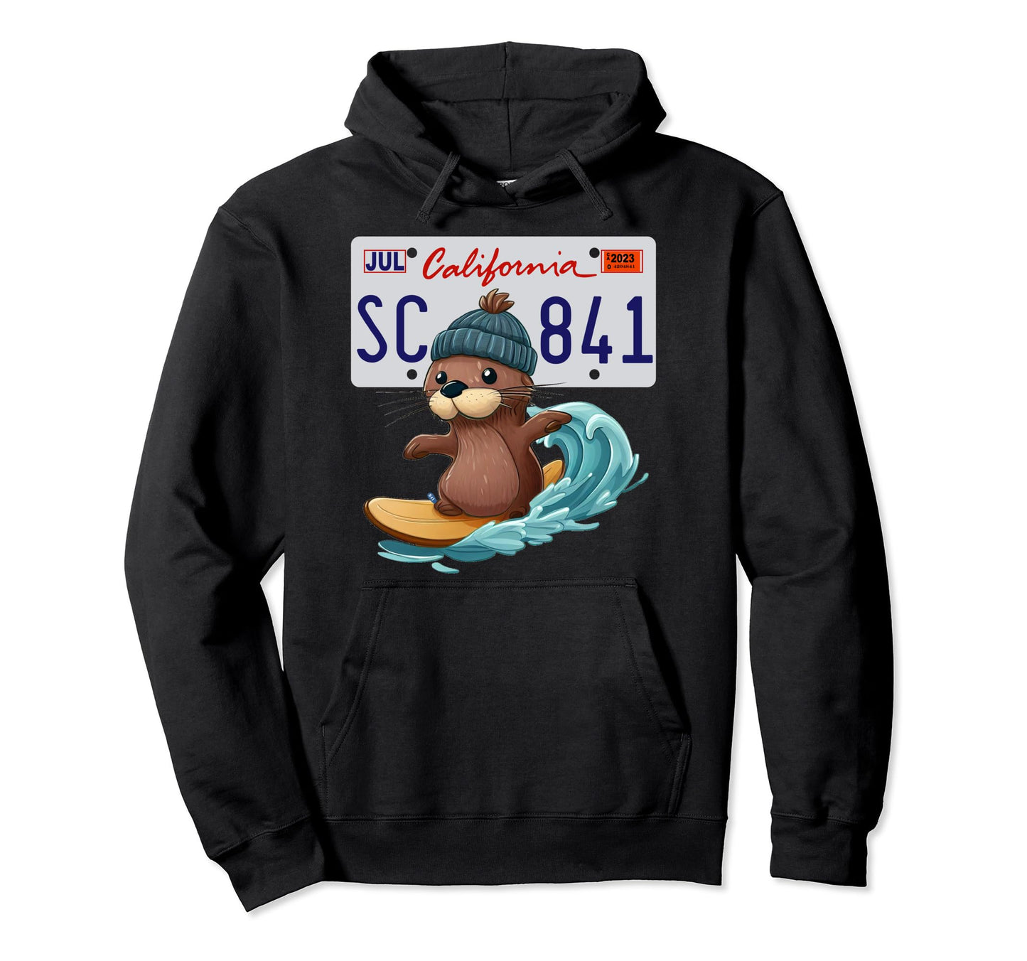 Santa Cruz Sea Otter 841 Hoodie - Custom Art Print Men Women - T-Shirt, Sweatshirt, Hoodie