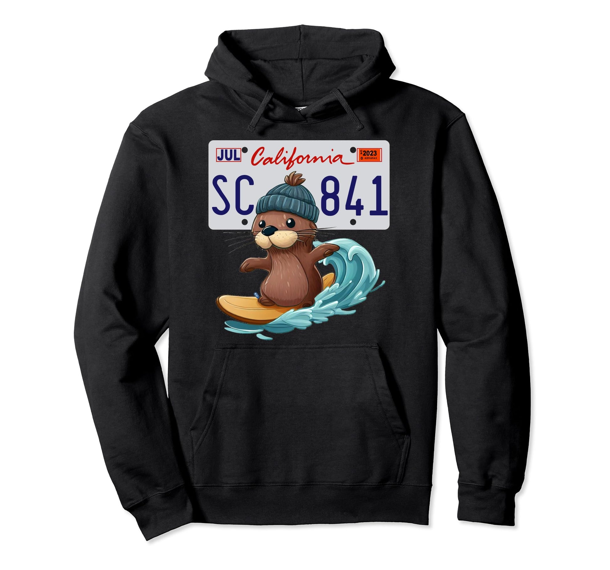 Santa Cruz Sea Otter 841 Hoodie - Custom Art Print Men Women - T-Shirt, Sweatshirt, Hoodie