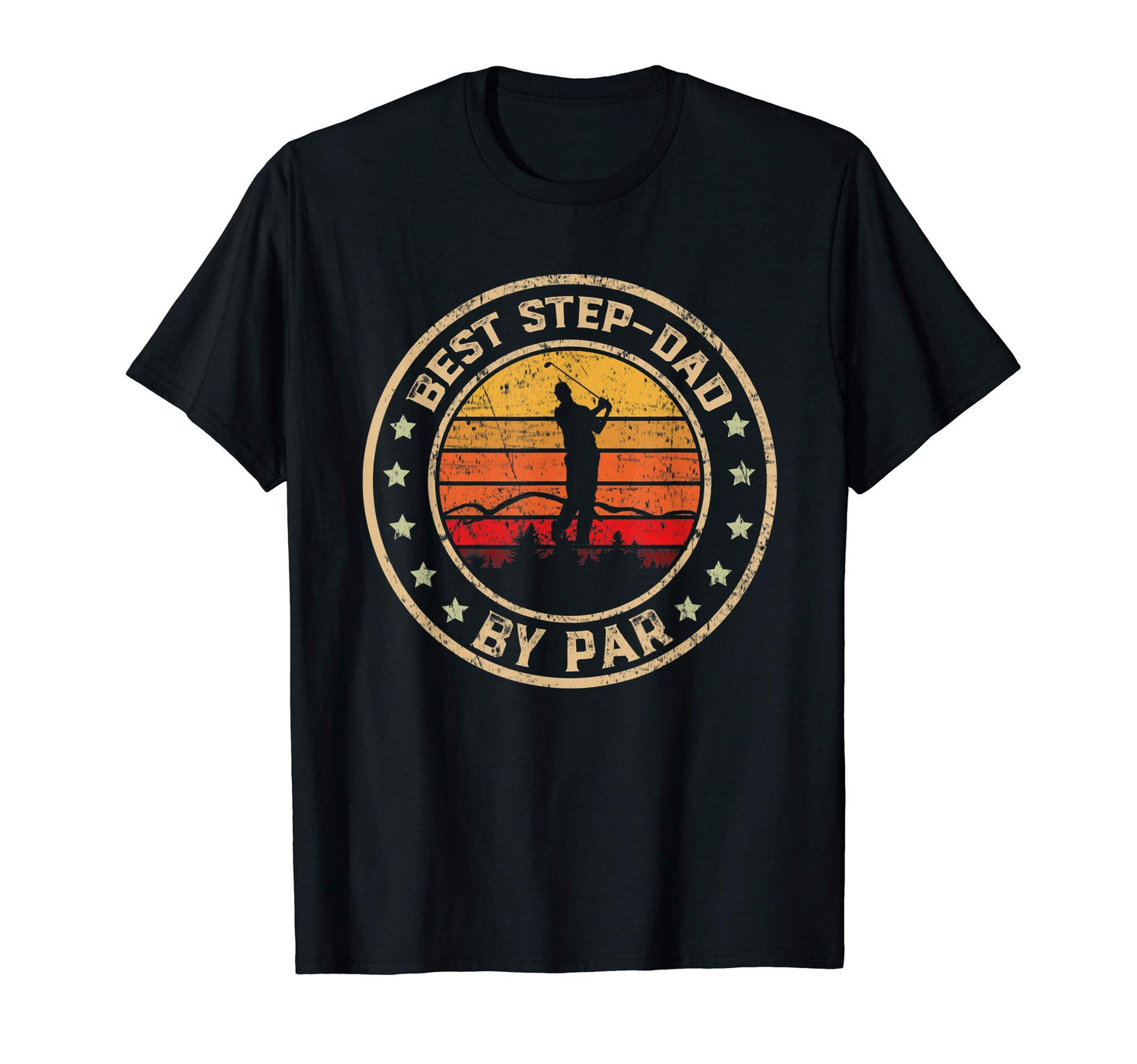 Mens Best Step Dad Par Fathers Day Golf T-Shirt - Graphic Print for Adults - T-Shirt, Sweatshirt, Hoodie