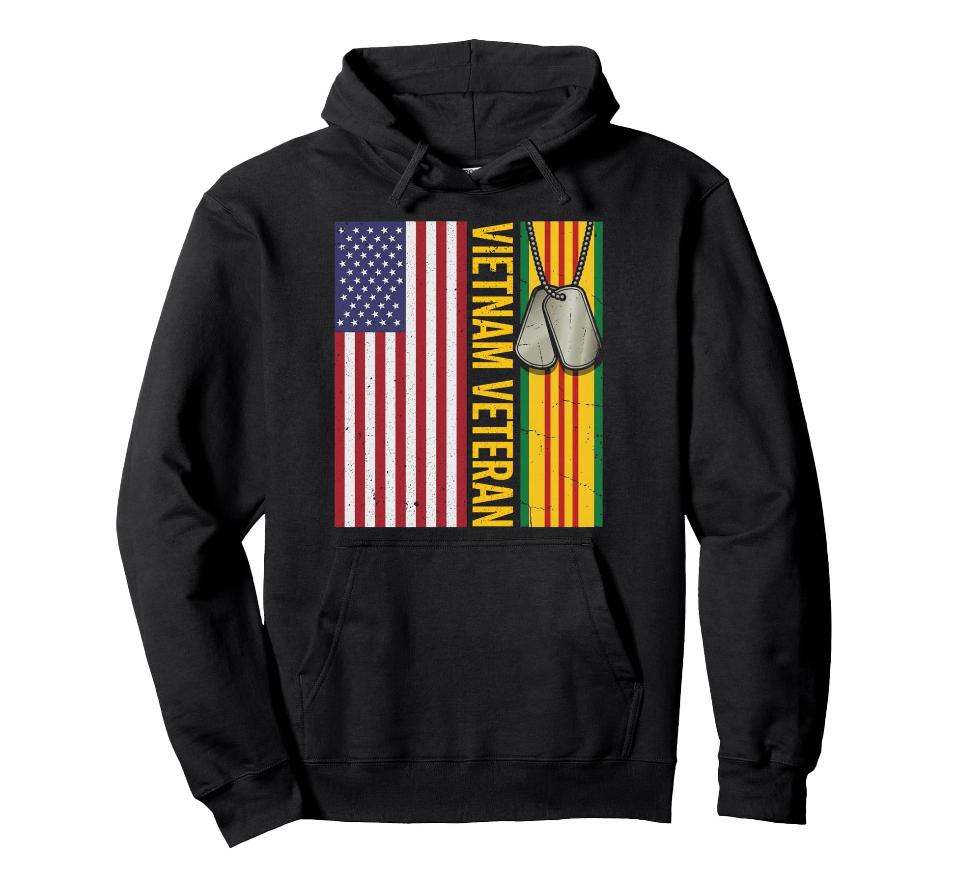 Vietnam Veteran Usa Flag Patriotic Army Hoodie - Trendy Graphic Men Women - T-Shirt, Sweatshirt, Hoodie