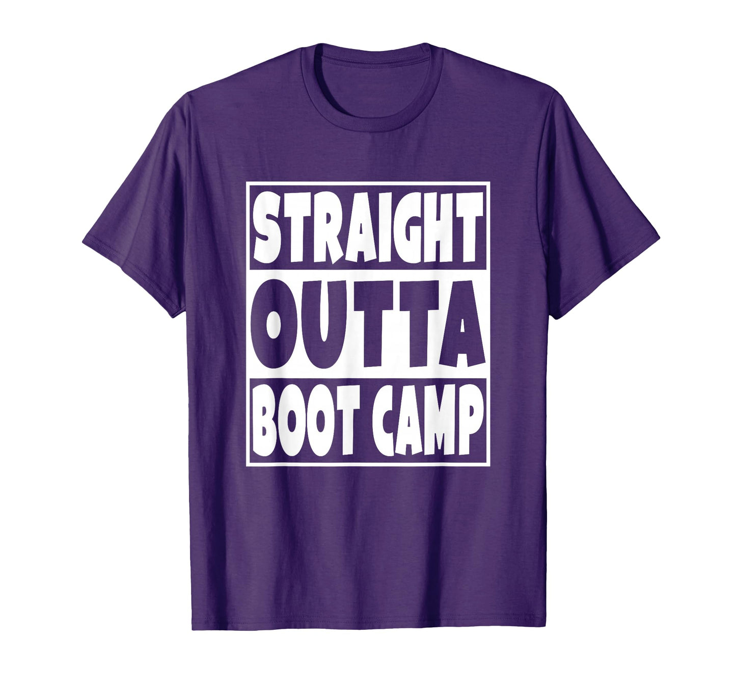 Straight Outta Boot Camp Military T-Shirt - Fun Novelty Design for Adults - T-Shirt, Sweatshirt, Hoodie