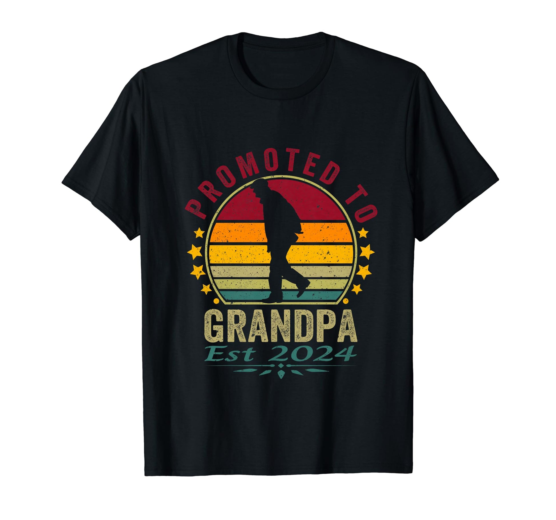 Promoted To Grandpa Est 2024 Fathers T-Shirt - Fun Novelty Design Unisex - T-Shirt, Sweatshirt, Hoodie