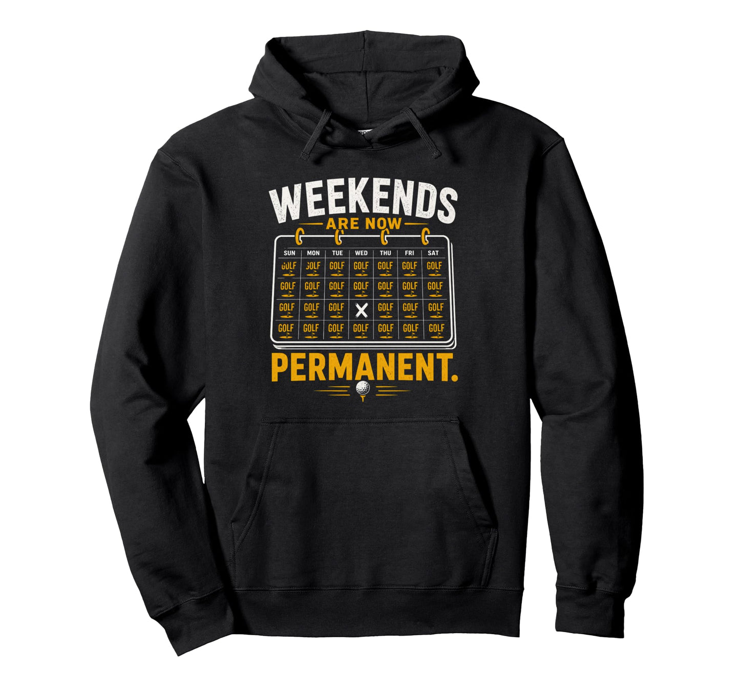 Weekends Now Permanent Funny Hoodie - Minimalist Print for Adults - T-Shirt, Sweatshirt, Hoodie