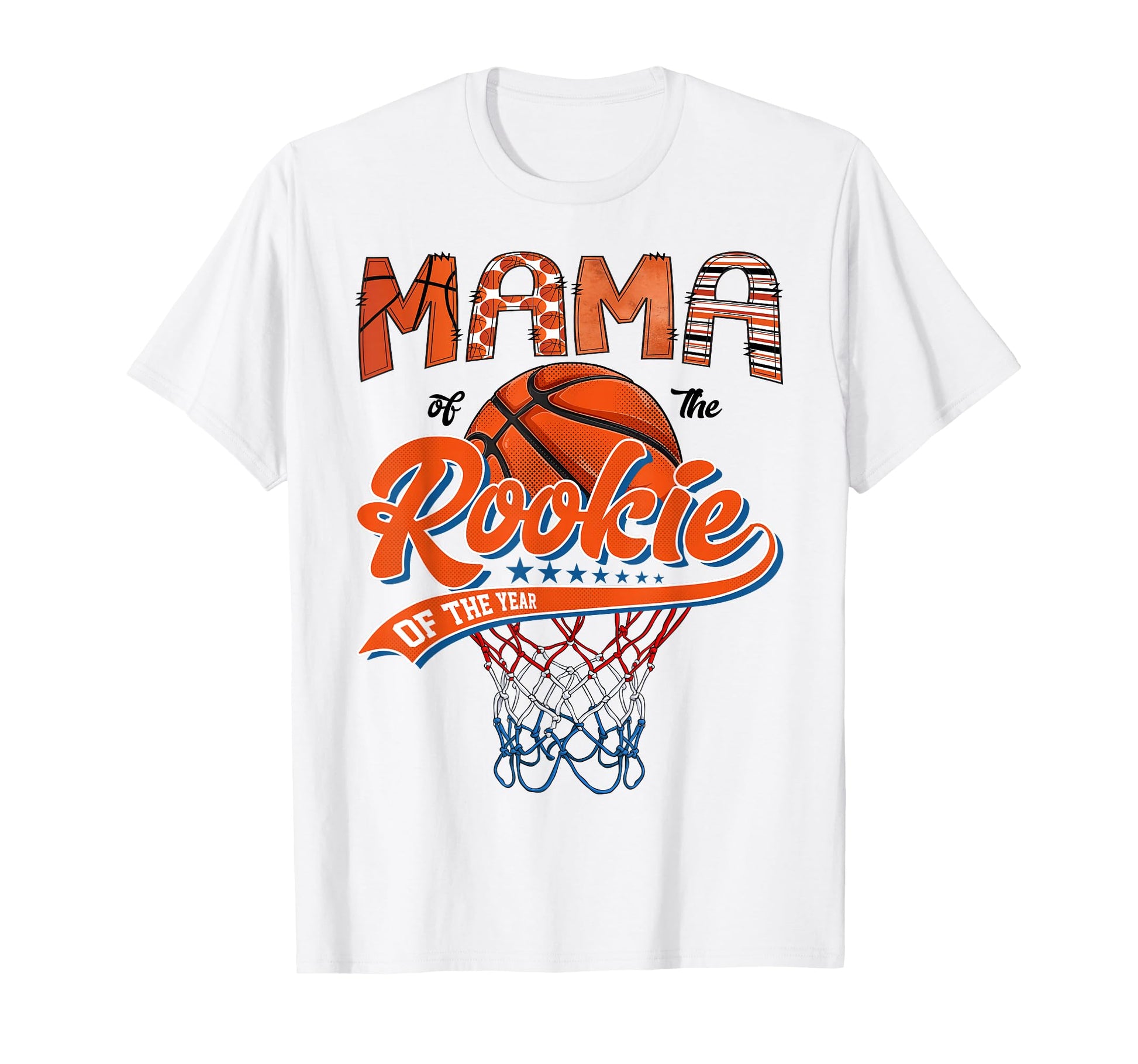 Mama Rookie 1St Basketball Birthday T-Shirt - Unique Graphic for Adults - T-Shirt, Sweatshirt, Hoodie