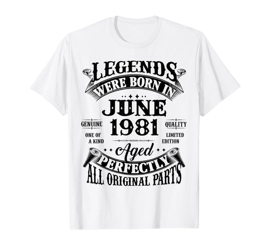 45Th Birthday Gift Legend Born June T-Shirt - Unique Graphic for Adults - T-Shirt, Sweatshirt, Hoodie
