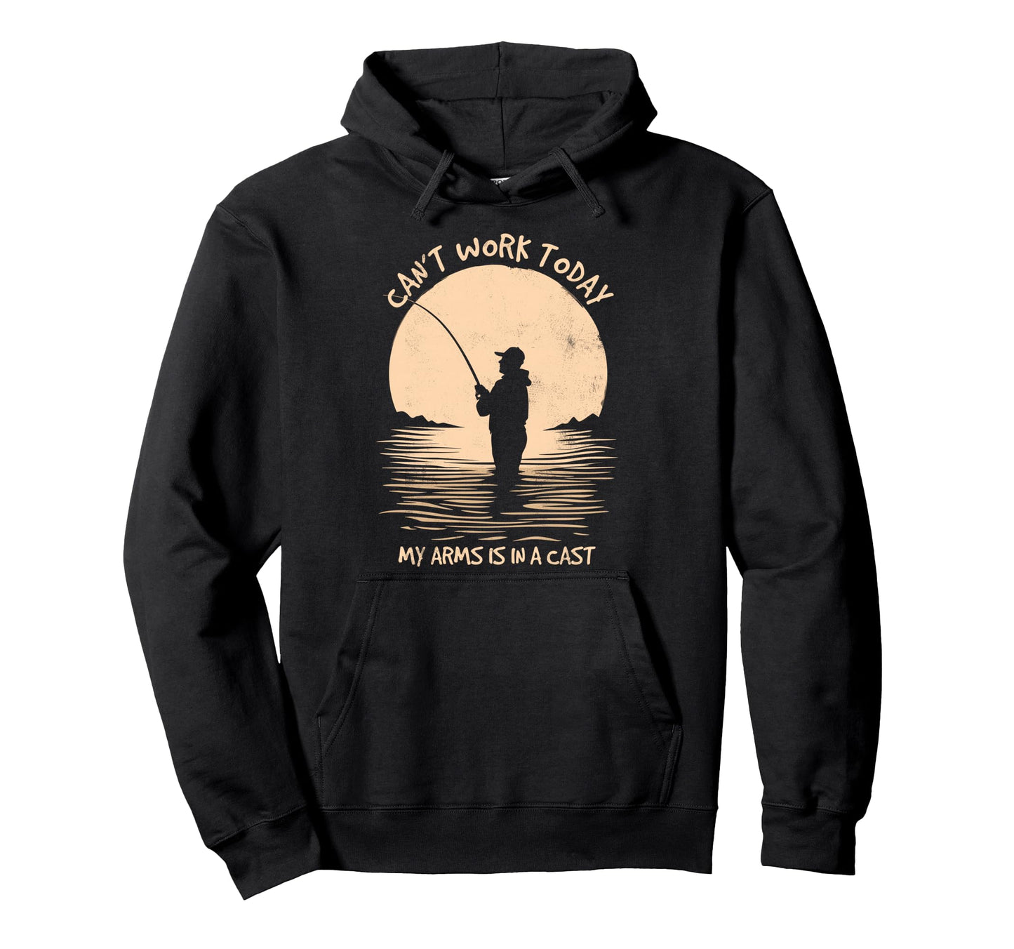 I Cant Work Today My Arm Is Cast Hoodie - Fun Novelty Design for Adults - T-Shirt, Sweatshirt, Hoodie