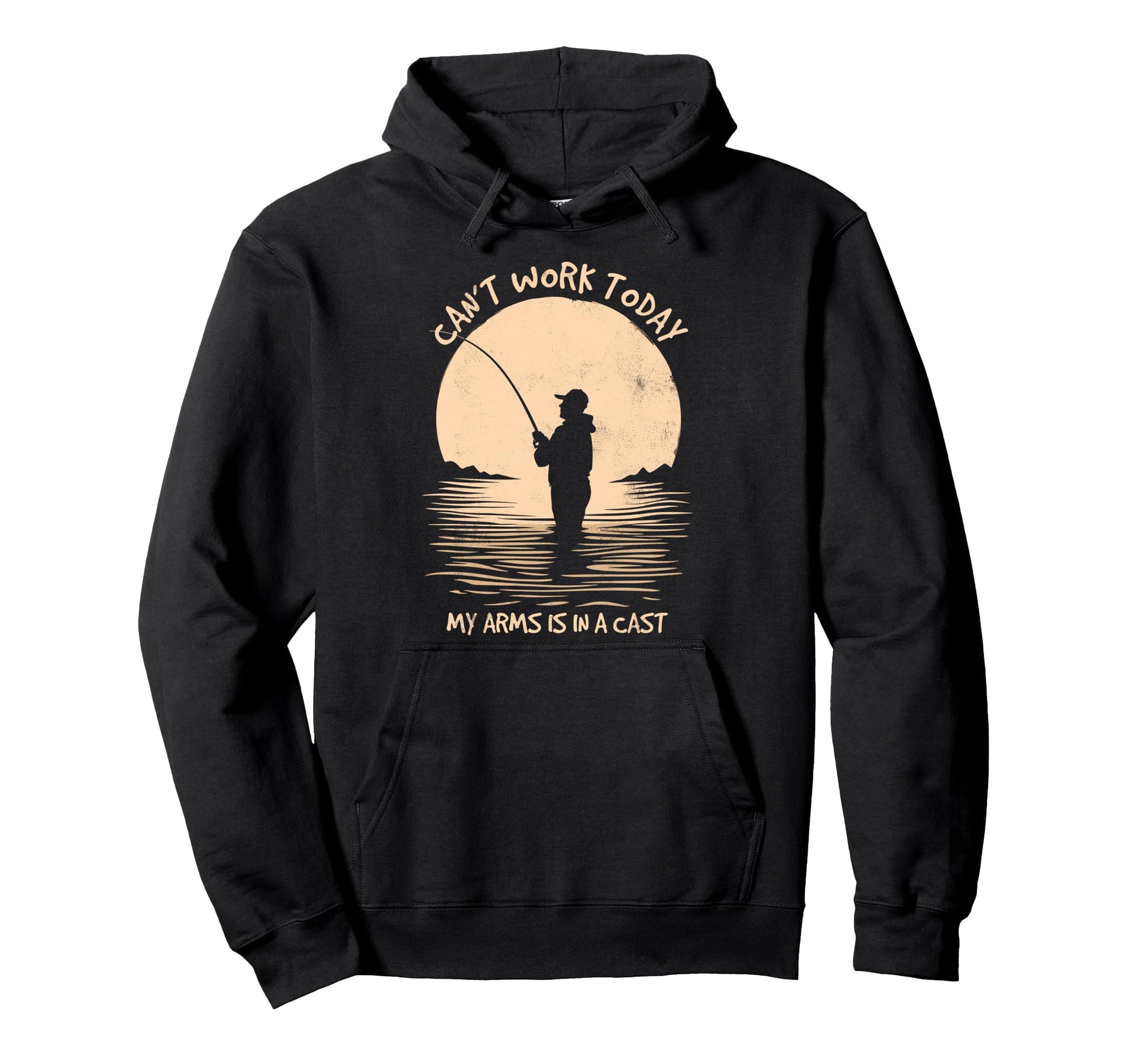I Cant Work Today My Arm Is Cast Hoodie - Fun Novelty Design for Adults - T-Shirt, Sweatshirt, Hoodie
