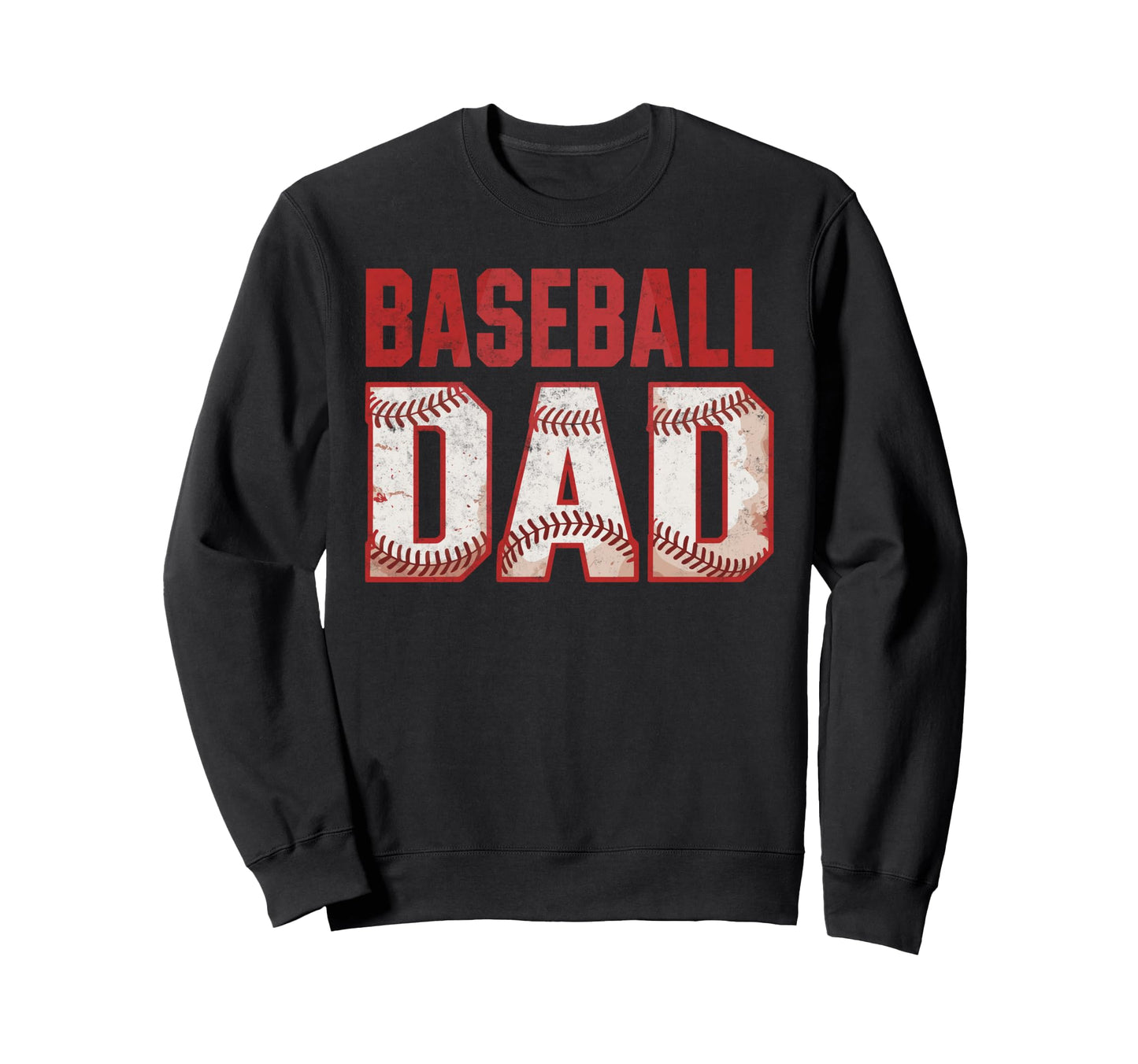 Baseball Dad Father Player Fan Sweatshirt - Minimalist Print Unisex - T-Shirt, Sweatshirt, Hoodie