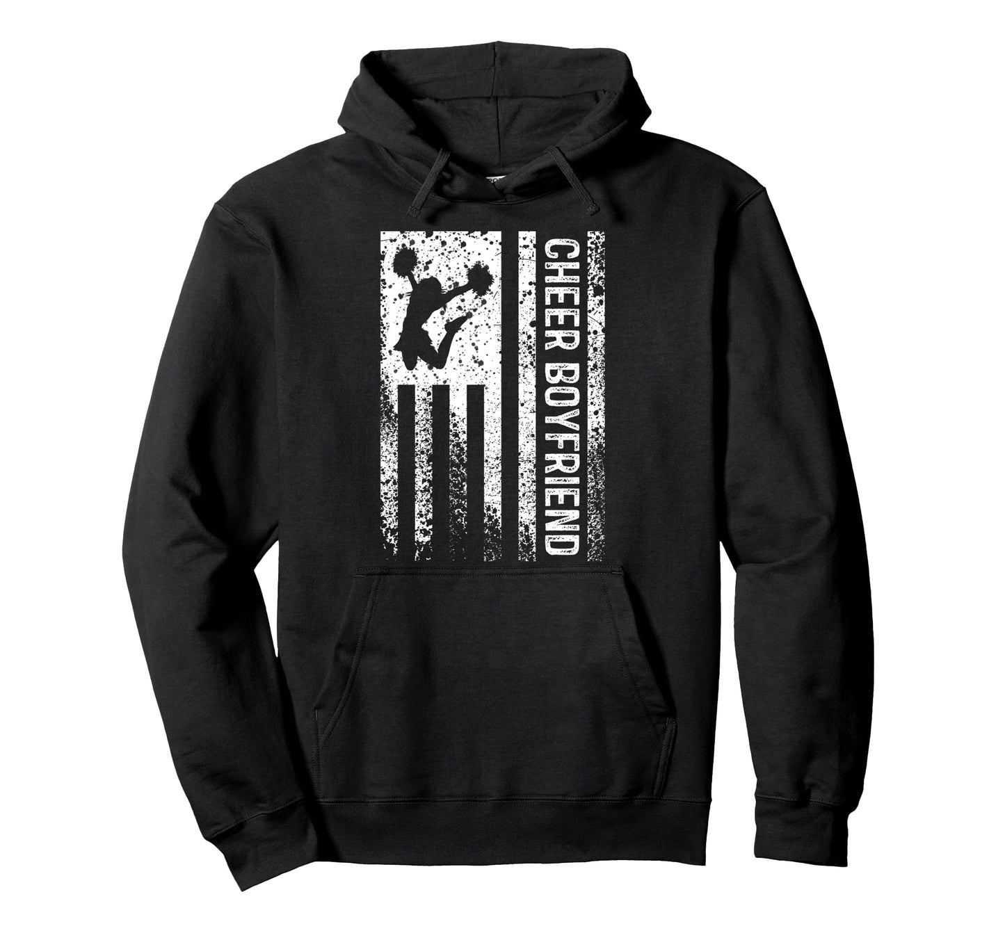 Cheer Boyfriend American Flag Bf Hoodie - Trendy Graphic Unisex - T-Shirt, Sweatshirt, Hoodie