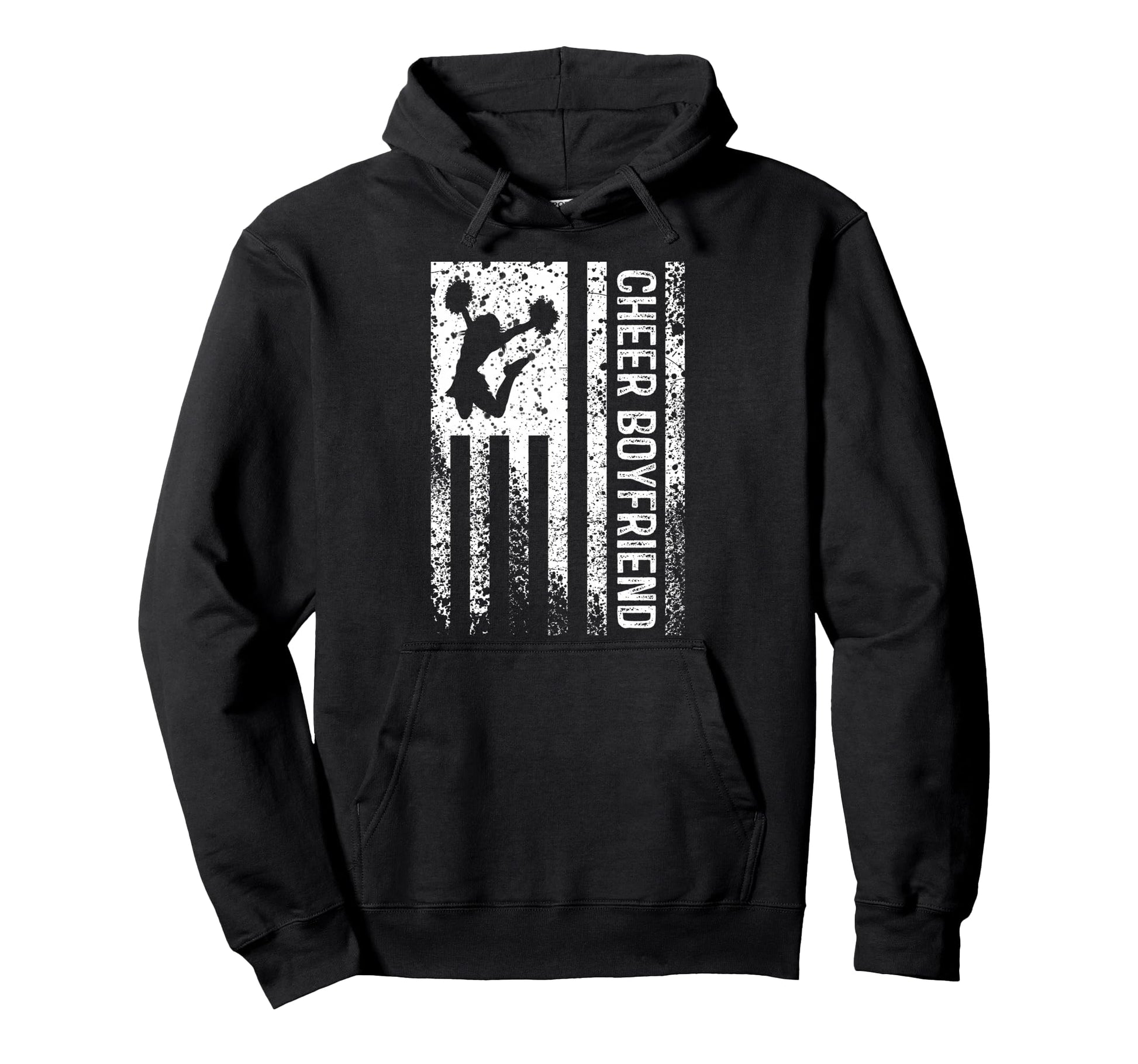 Cheer Boyfriend American Flag Bf Hoodie - Trendy Graphic Unisex - T-Shirt, Sweatshirt, Hoodie