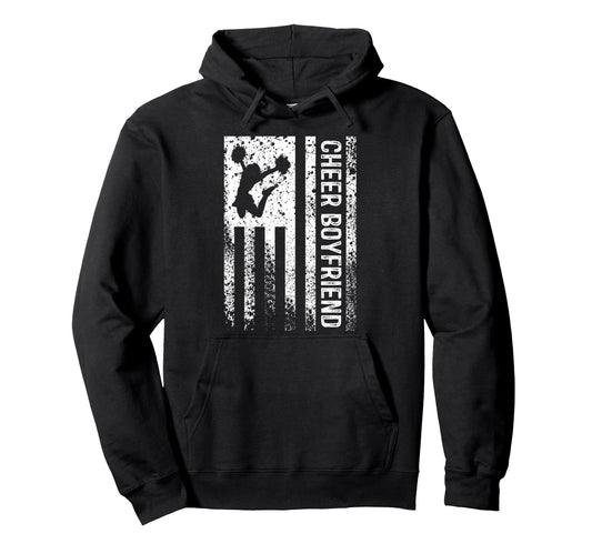 Cheer Boyfriend American Flag Bf Hoodie - Trendy Graphic Unisex - T-Shirt, Sweatshirt, Hoodie