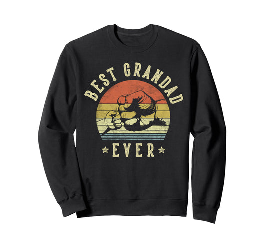Best Grandad Ever Fist Bump Grandad Sweatshirt - Unique Graphic Men Women - T-Shirt, Sweatshirt, Hoodie