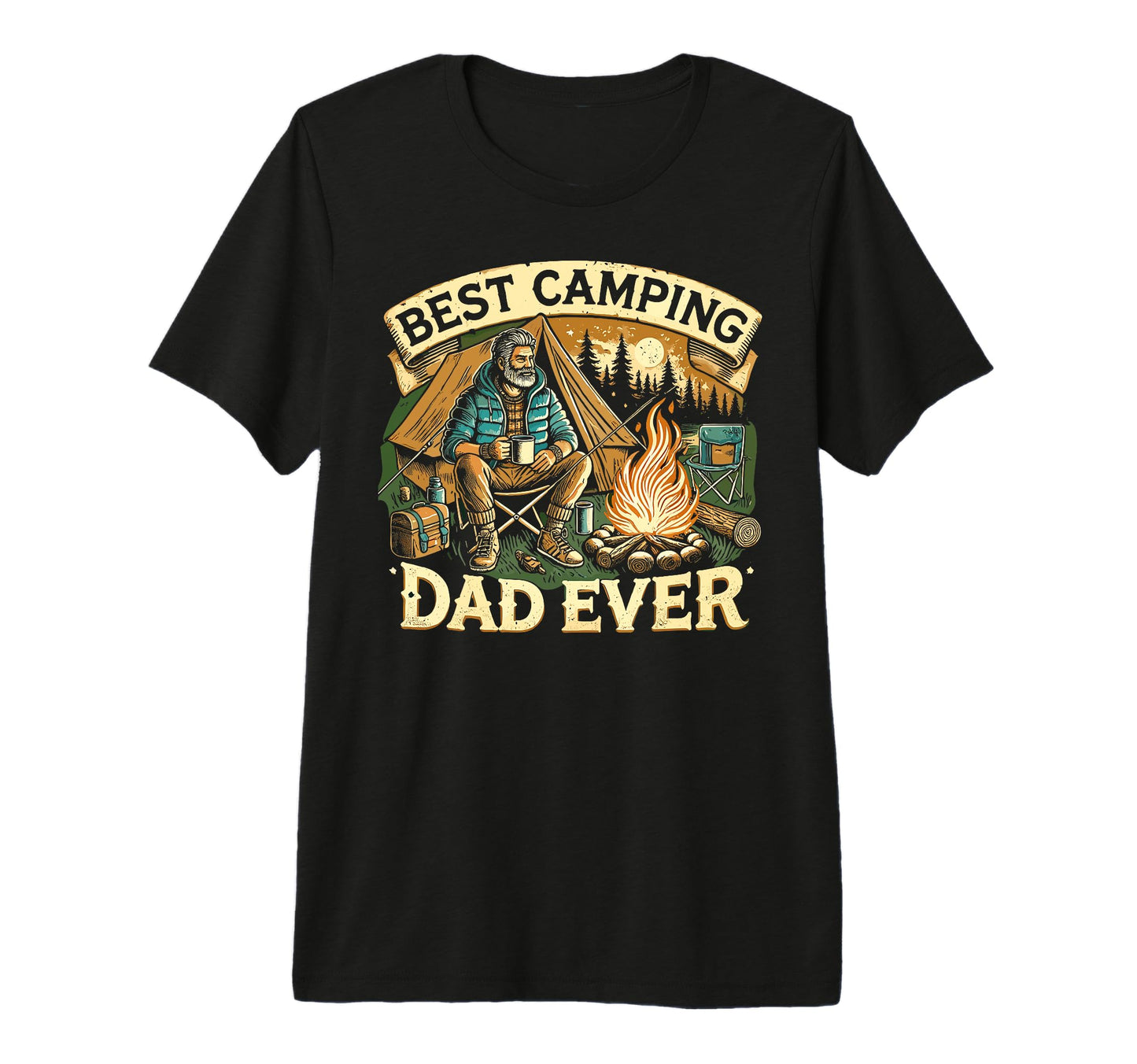 Best Camping Dad Ever Tri Blend T-Shirt - Novelty Apparel Men Women - T-Shirt, Sweatshirt, Hoodie