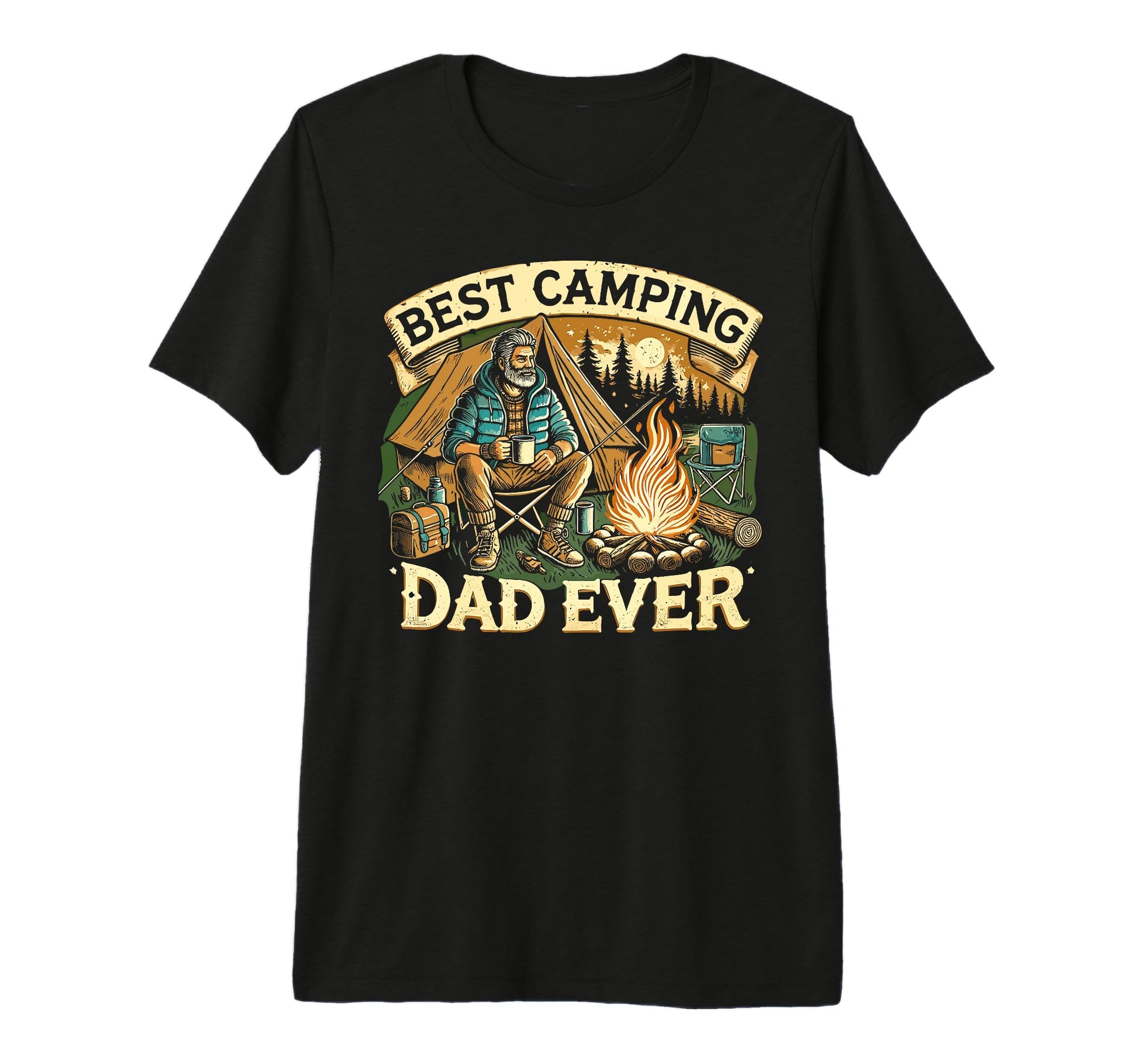 Best Camping Dad Ever Tri Blend T-Shirt - Novelty Apparel Men Women - T-Shirt, Sweatshirt, Hoodie