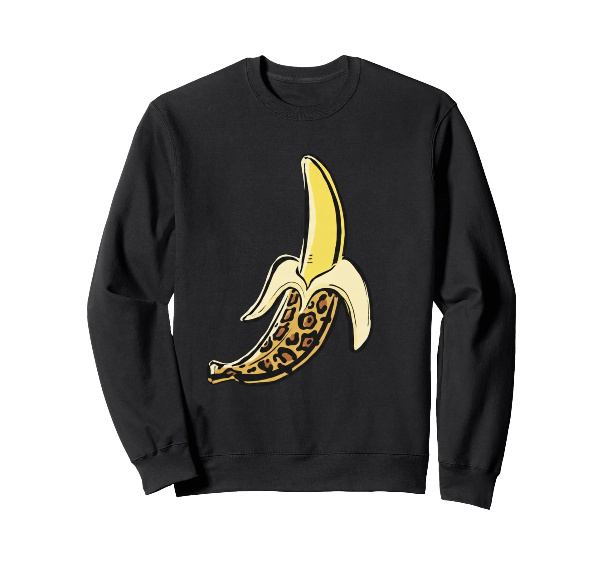 Leopard Banana Pop Art Funny Trendy Sweatshirt - Unique Graphic Men Women - T-Shirt, Sweatshirt, Hoodie