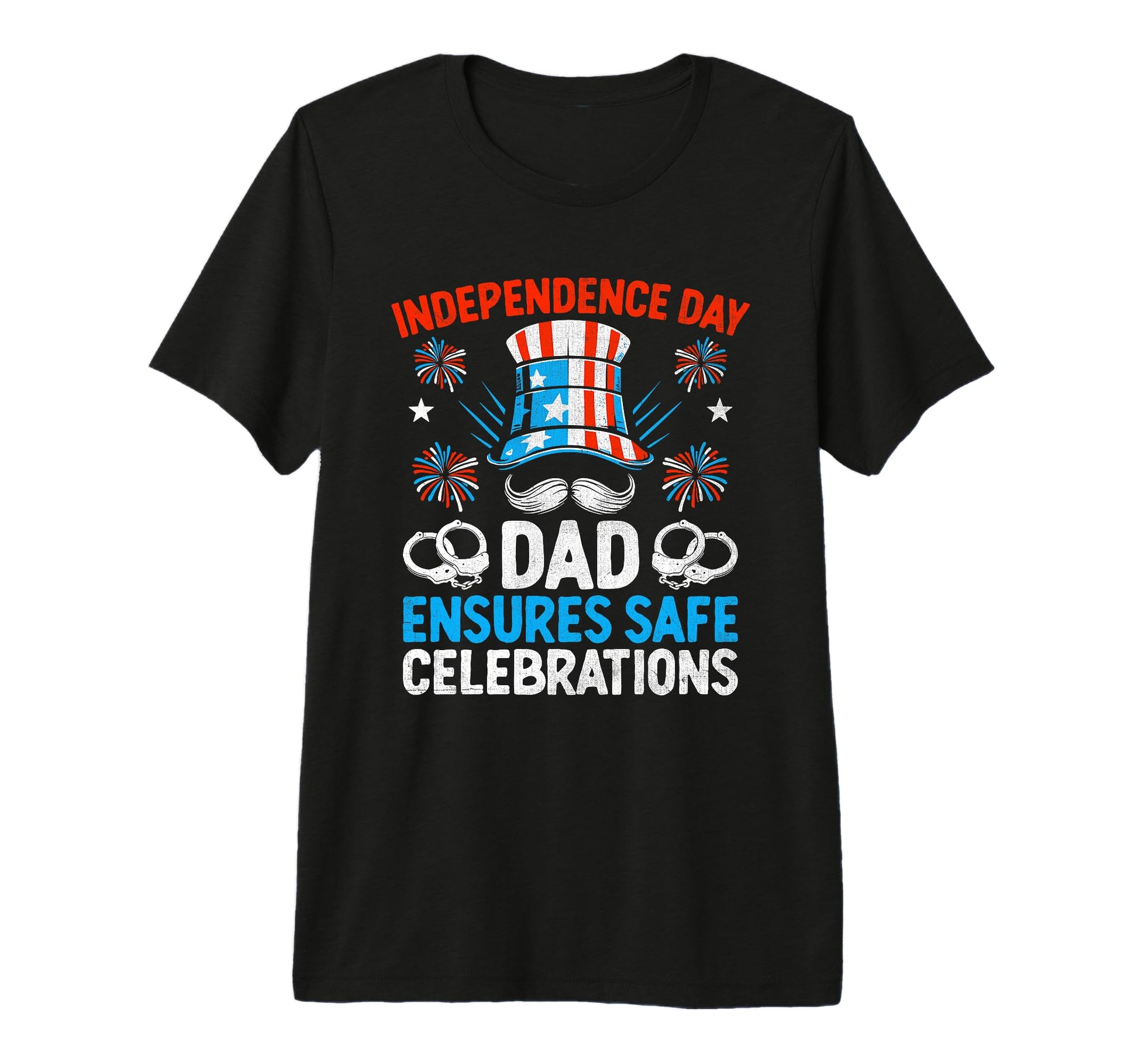 Funny Police Dad 4Th July American T-Shirt - Fun Novelty Design Men Women - T-Shirt, Sweatshirt, Hoodie