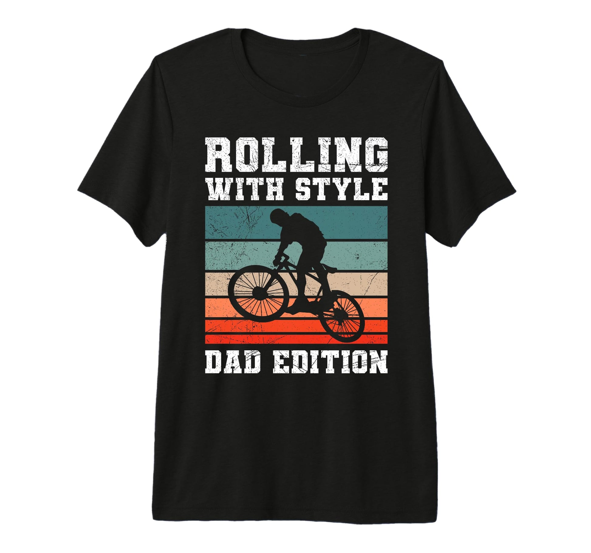 Dad Rolling Dad Biking Funny Cycling T-Shirt - Trendy Graphic for Adults - T-Shirt, Sweatshirt, Hoodie